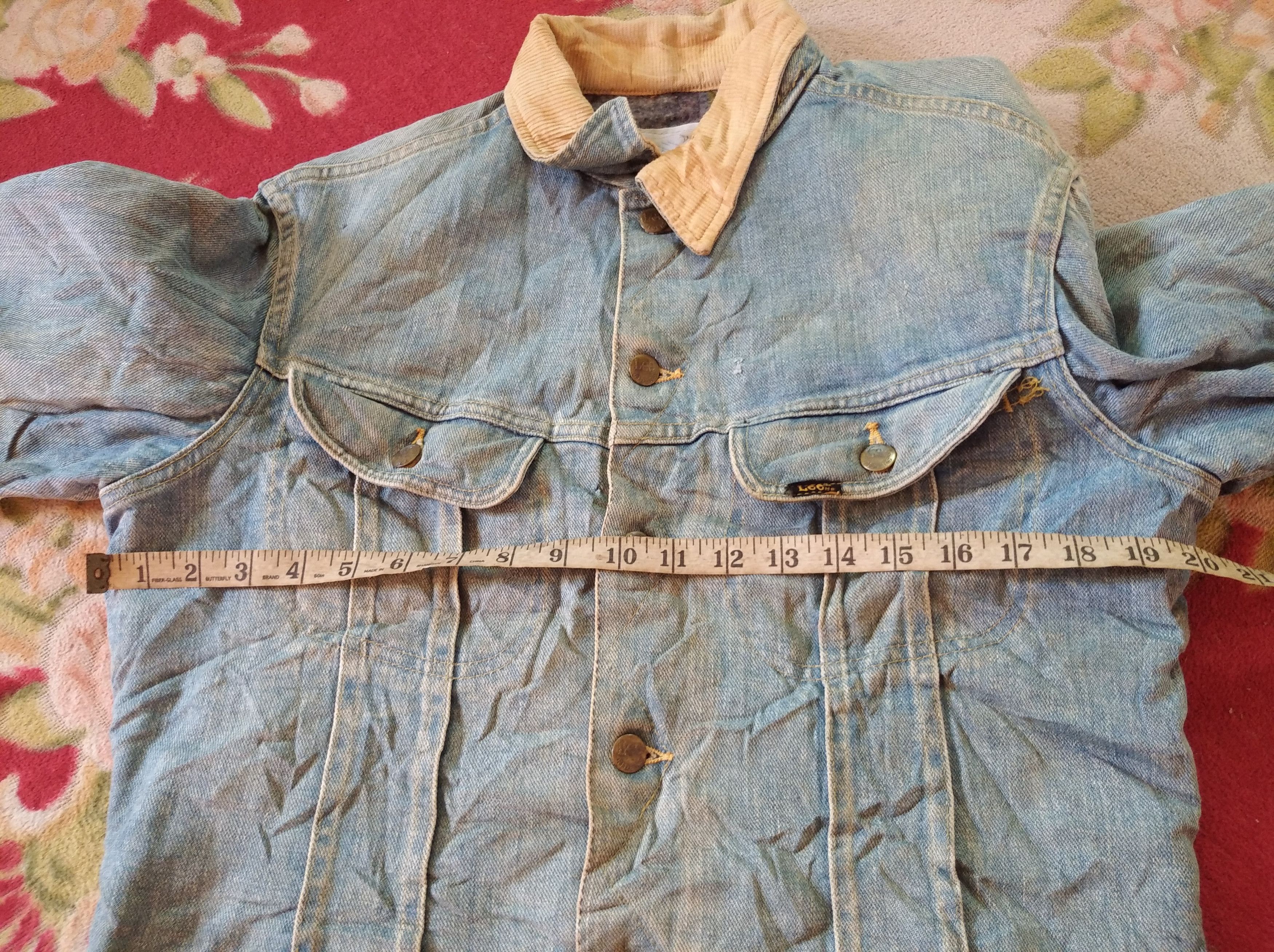 Lee × Vintage 70s Lee Storm Rider Denim Jacket Linen Blanket Lined Size US S / EU 44-46 / 1 - 11 Thumbnail