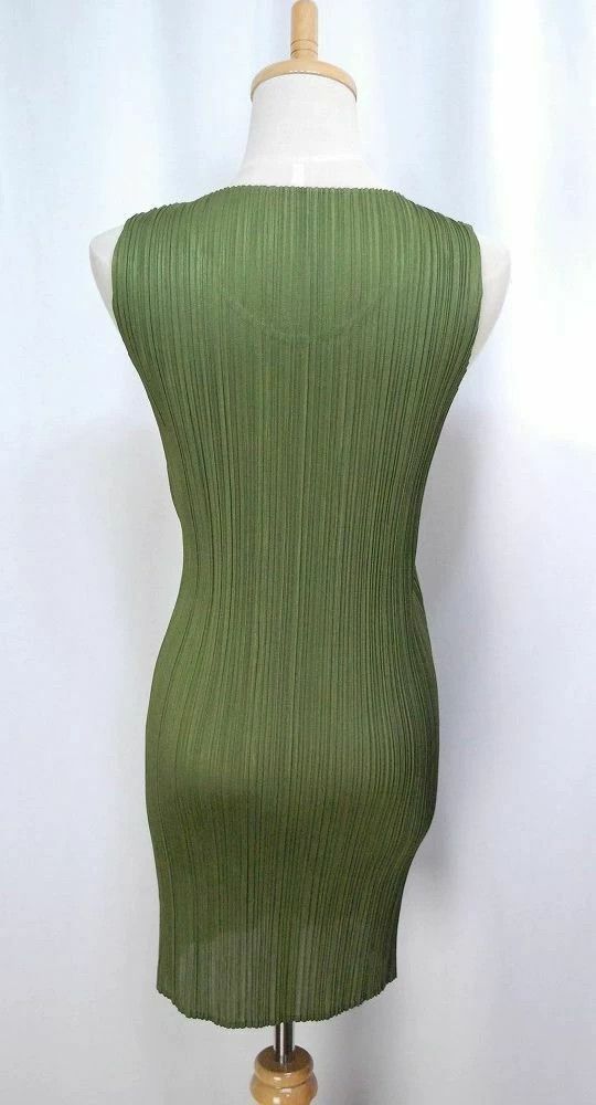 Issey Miyake issey miyake size:2 Grass green vest dress 2505-Nextarrow Size 42" / US 20 - 3 Thumbnail