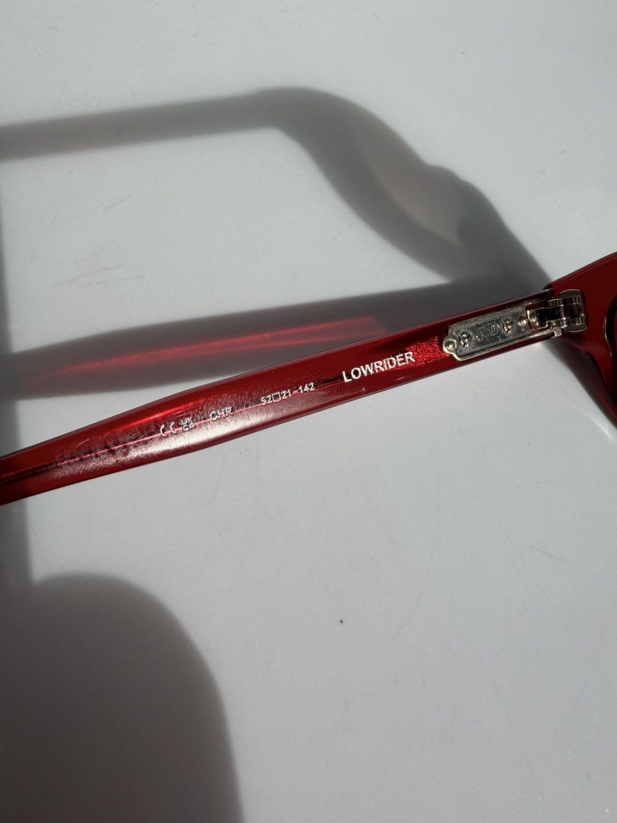 Chrome Hearts Chrome Hearts Red Lowrider Sunglasses Size ONE SIZE - 5 Thumbnail