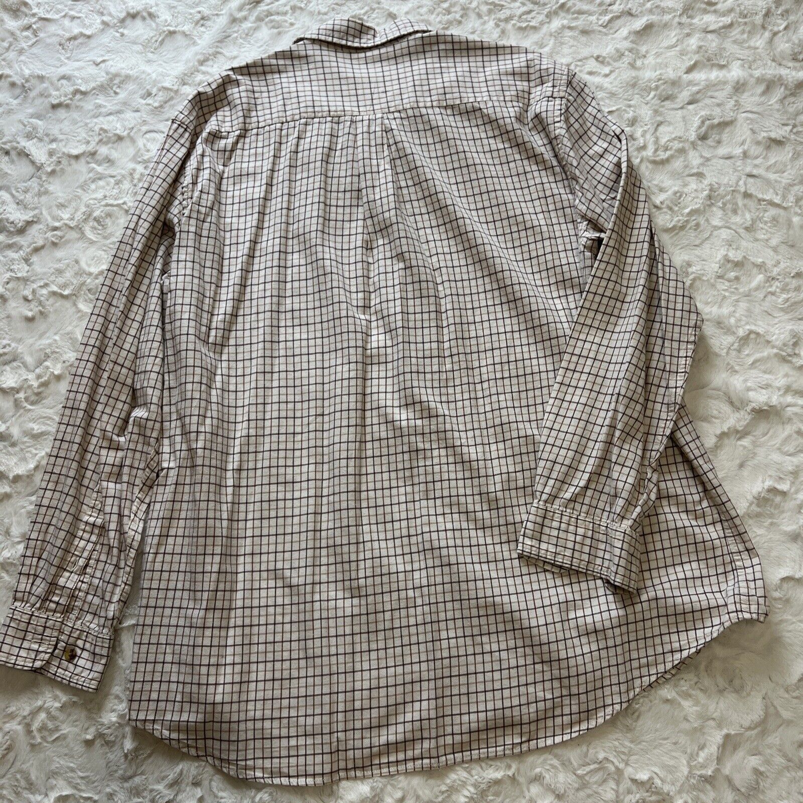 L.L. Bean LL Bean Men XLT Brown Plaid Check Button Down Fitted Shirt Size US XL / EU 56 / 4 - 5 Thumbnail