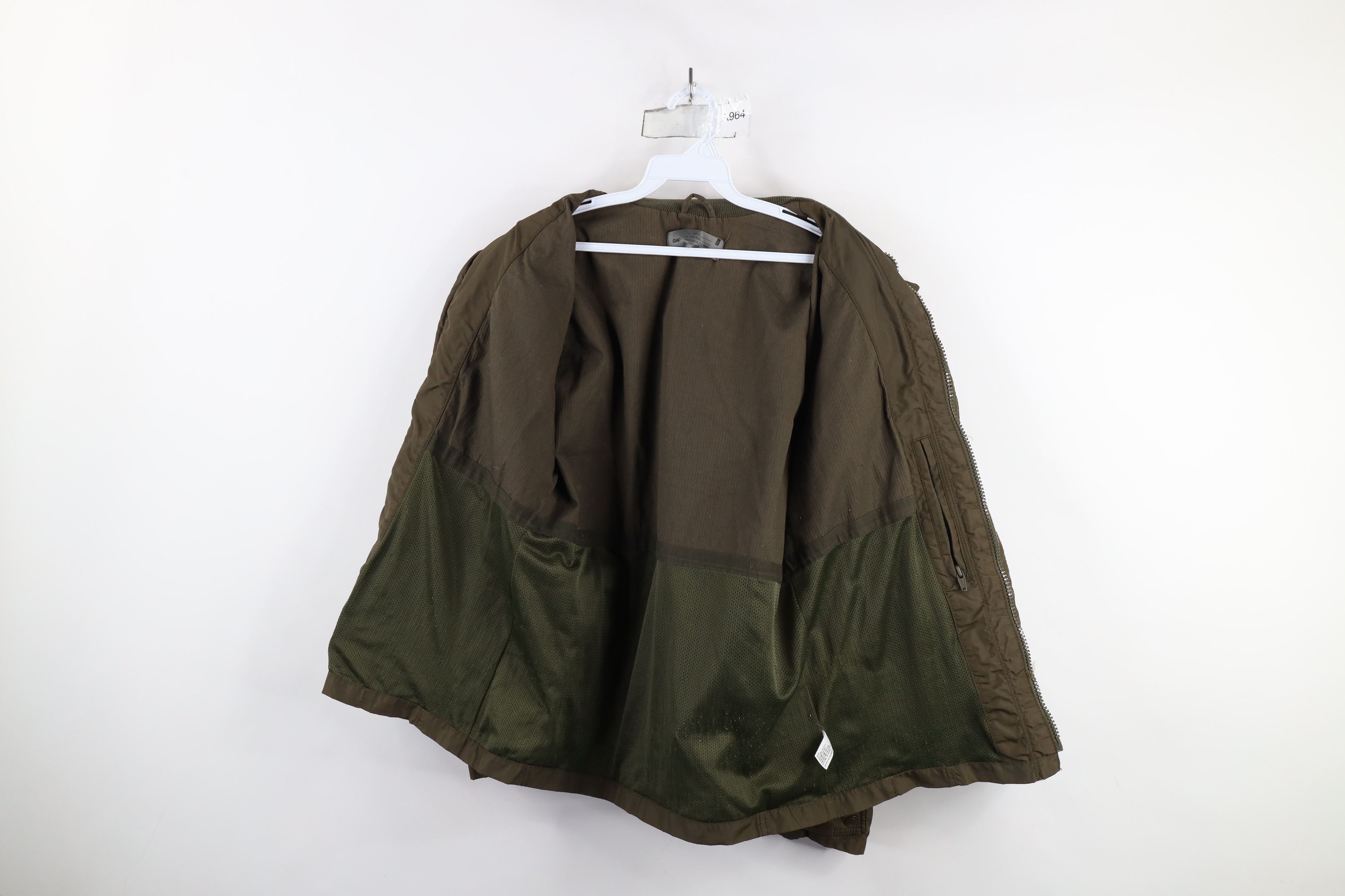 Gap × Vintage Vintage Y2K Gap Military Style Full Zip Field Jacket Green Size US S / EU 44-46 / 1 - 11 Thumbnail