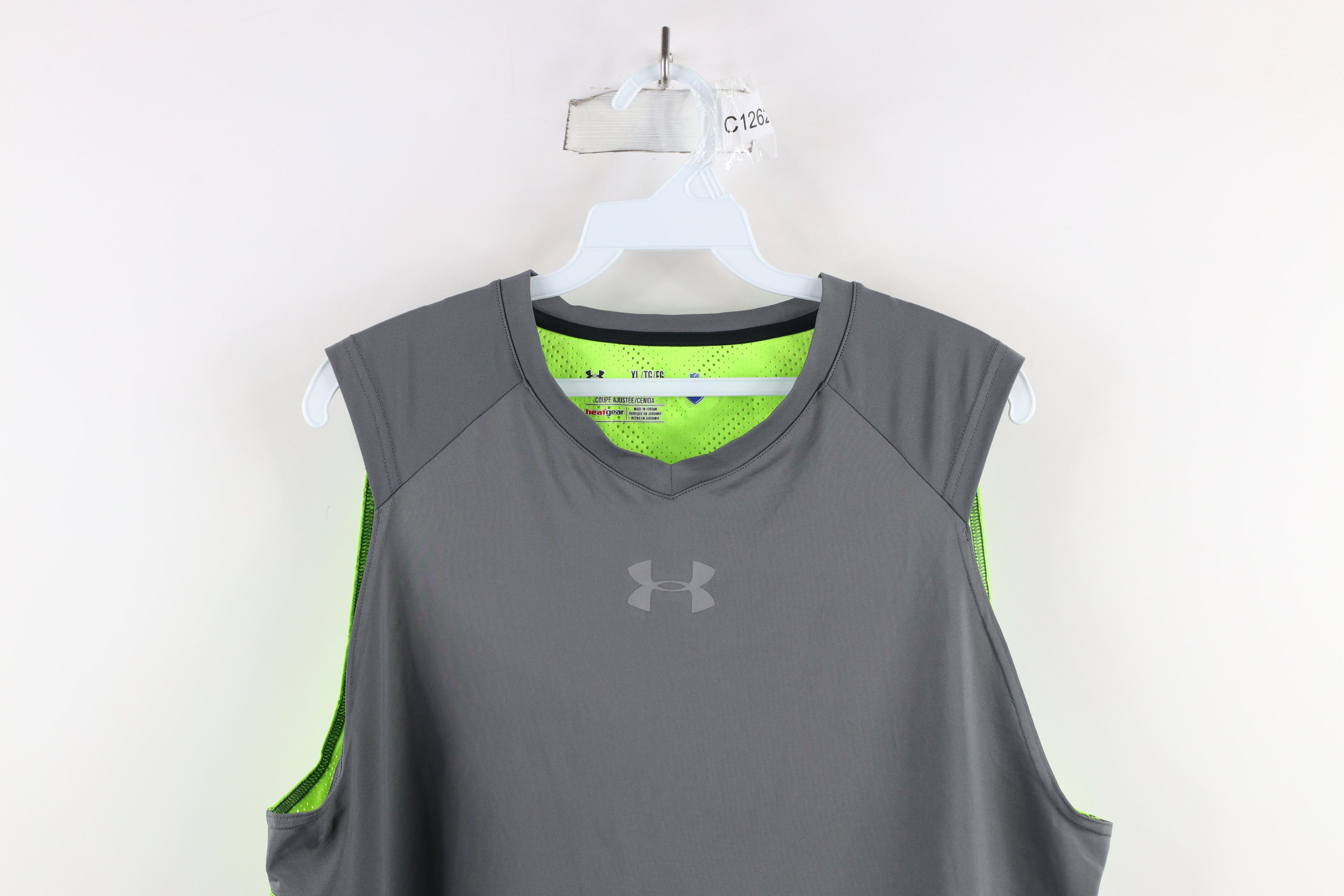 Under Armour × Vintage Under Armour NFL Combine Sleeveless Muscle T-Shirt Gray Size US XL / EU 56 / 4 - 2 Thumbnail