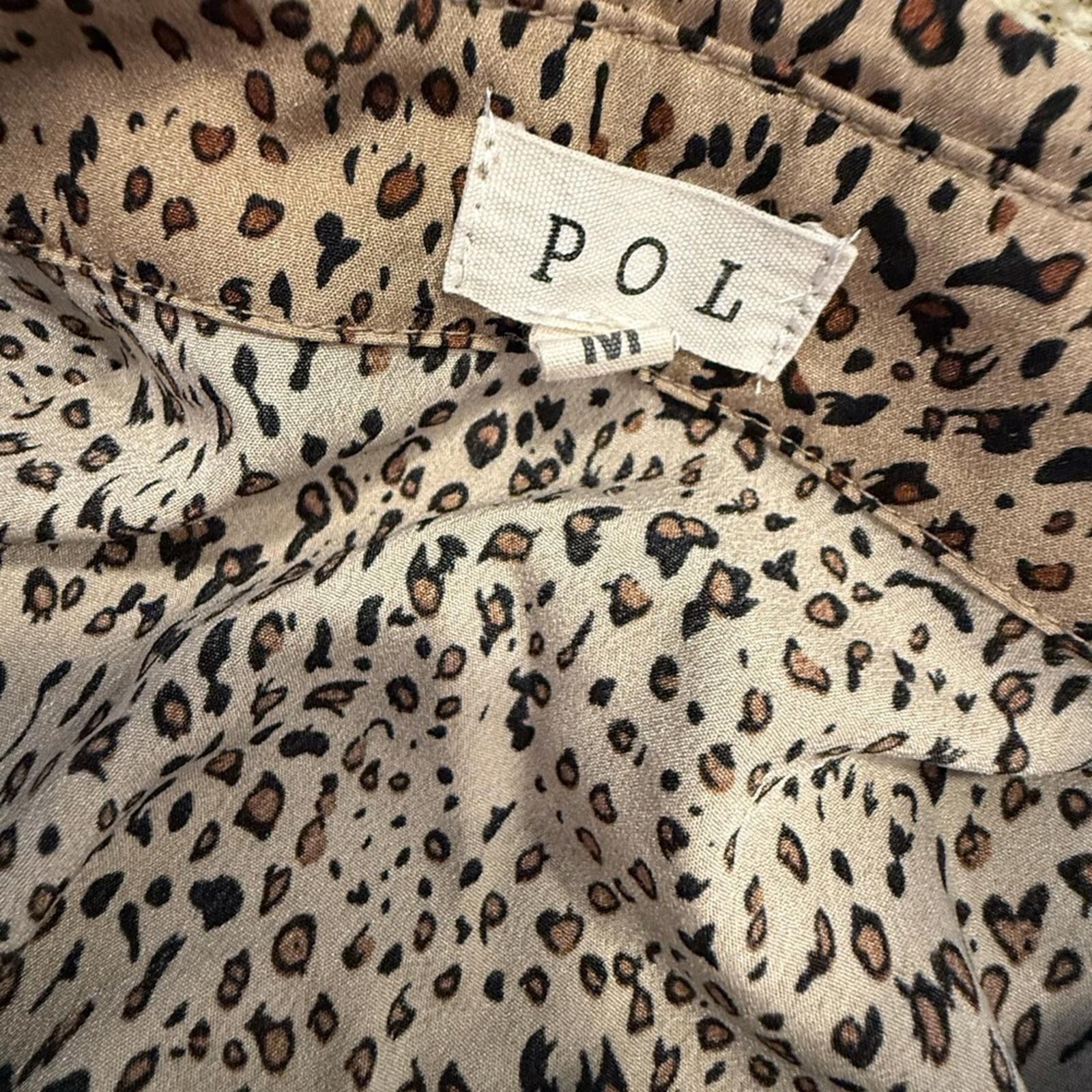 Polo Ralph Lauren POL leopard print button up shirt black tan brown SZ M Size M / US 6-8 / IT 42-44 - 8 Thumbnail