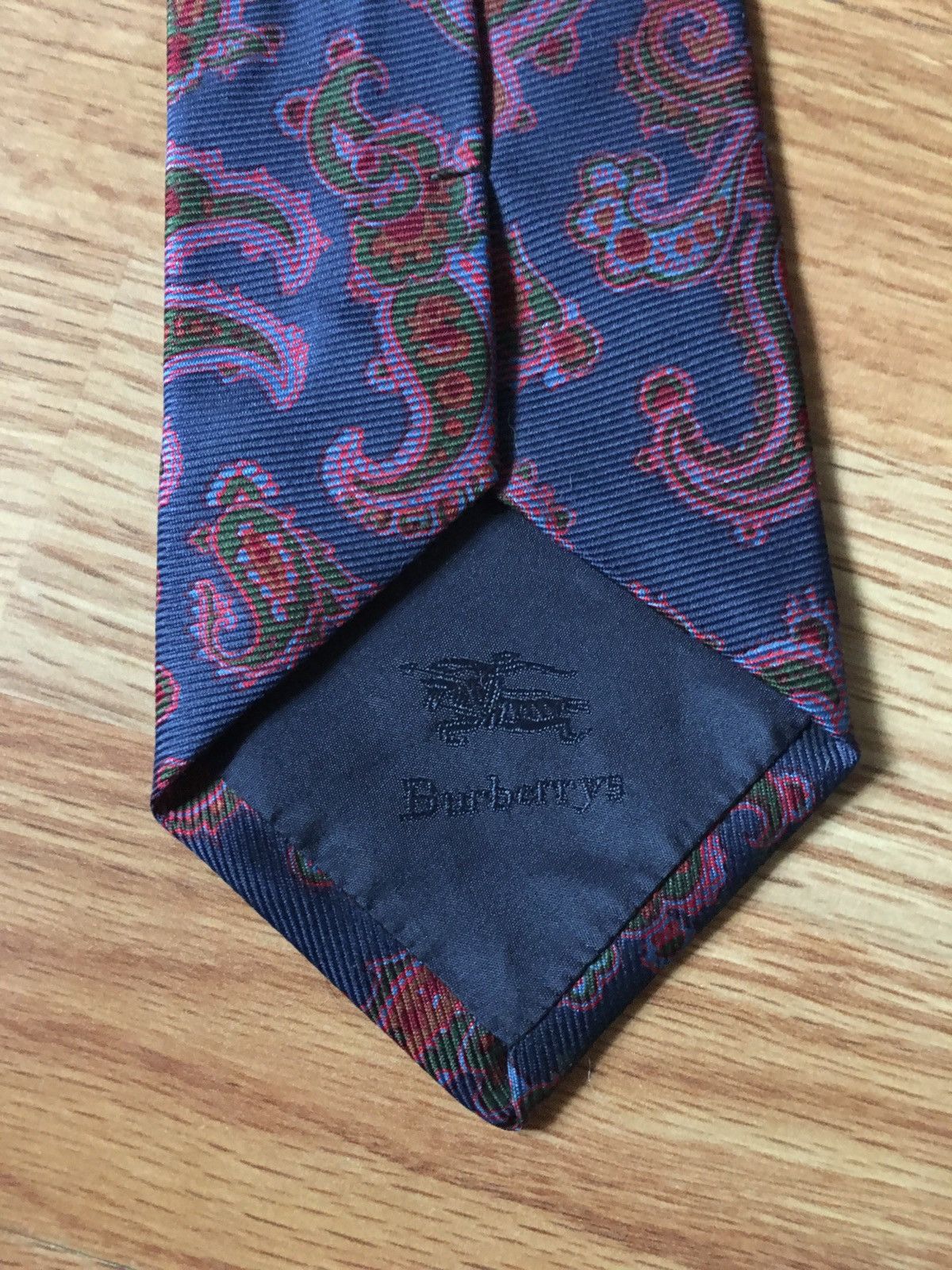 Burberry × Vintage Burberry’s Paisley Pattern Vintage Silk Mens Tie Size ONE SIZE - 5 Thumbnail