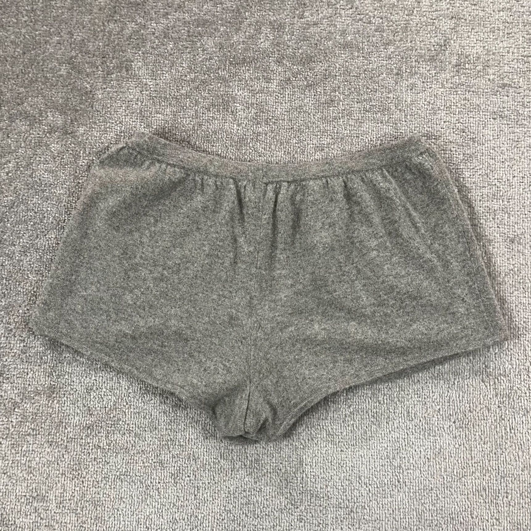 Vintage HATCH Shorts Womens Size 1 35-38 Waist Gray 100% Cashmere Lounge Maternity Soft Size 28" / US 6 / IT 42 - 6 Thumbnail