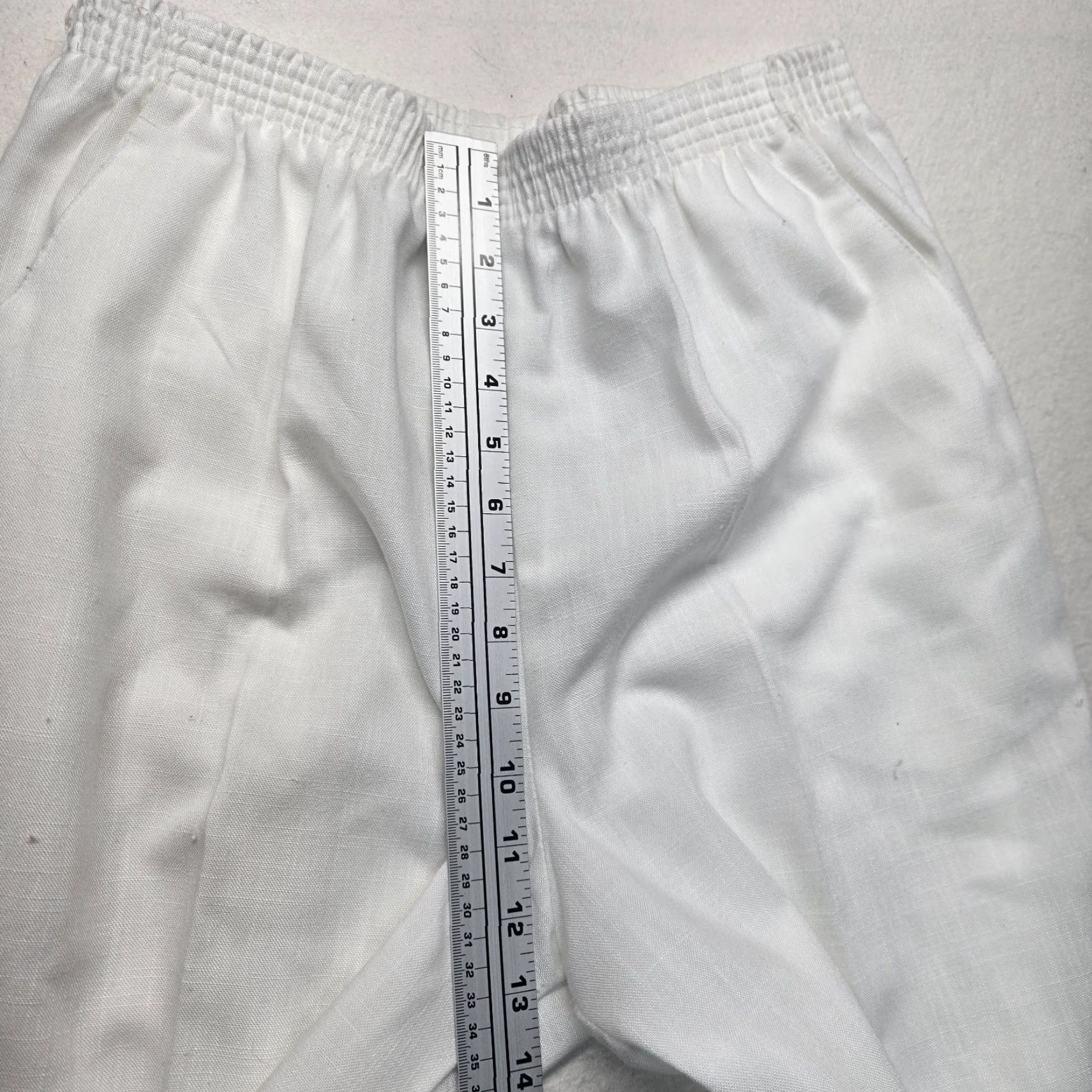 Vintage Briggs New York Pants - White Stretch Pull-On Slimming Straight Leg, Size 14, Women, 14, Mid Rise, Casual Dressy, Machine Washable Size 36" / US 14 / IT 50 - 5 Thumbnail
