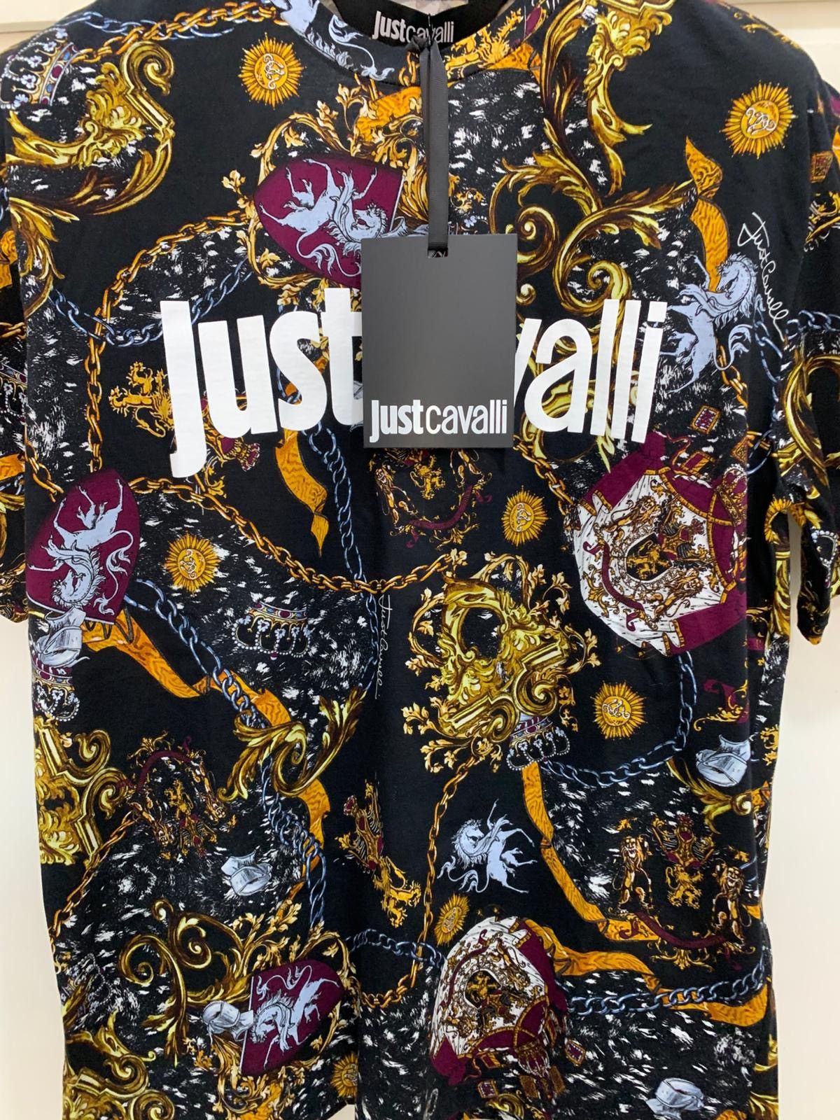 Just Cavalli Jersey Print T-shirt Iconic Shields Just Cavalli size S, new Size US S / EU 44-46 / 1 - 4 Thumbnail