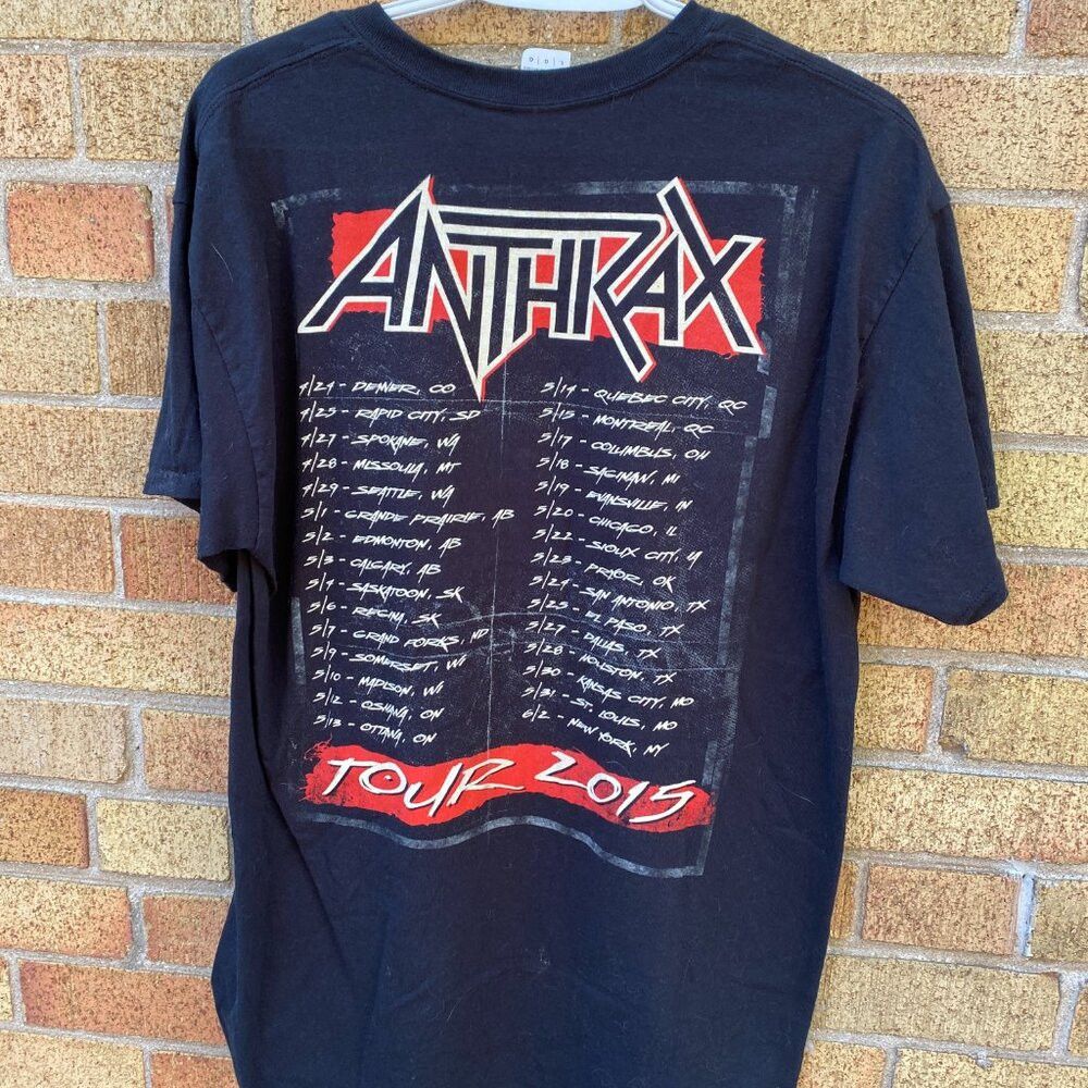 Vintage Anthrax Spreading the Disease Concert T Shirt Large Size US L / EU 52-54 / 3 - 3 Thumbnail