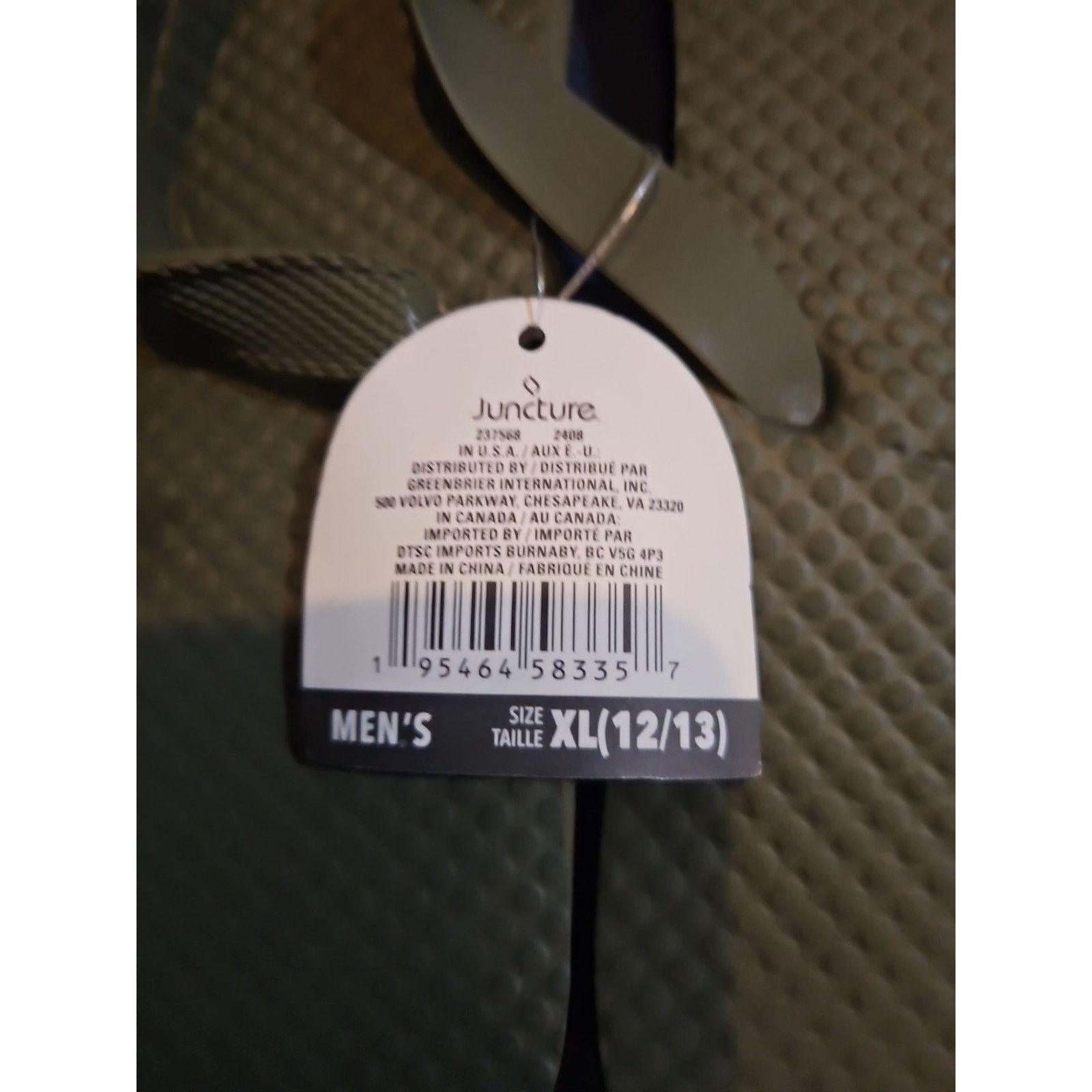Other Juncture Men's Size Medium 12/13 Forest Green Flip Flips Size US 10 / EU 43 - 4 Thumbnail