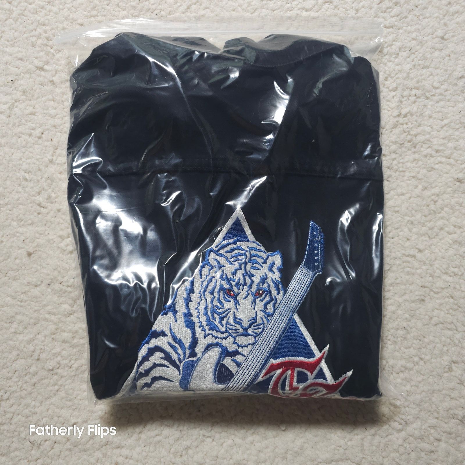 Other Vintage TSO Black Denim Tour Jacket Tiger Guitar USA Med Size M / US 6-8 / IT 42-44 - 16 Thumbnail