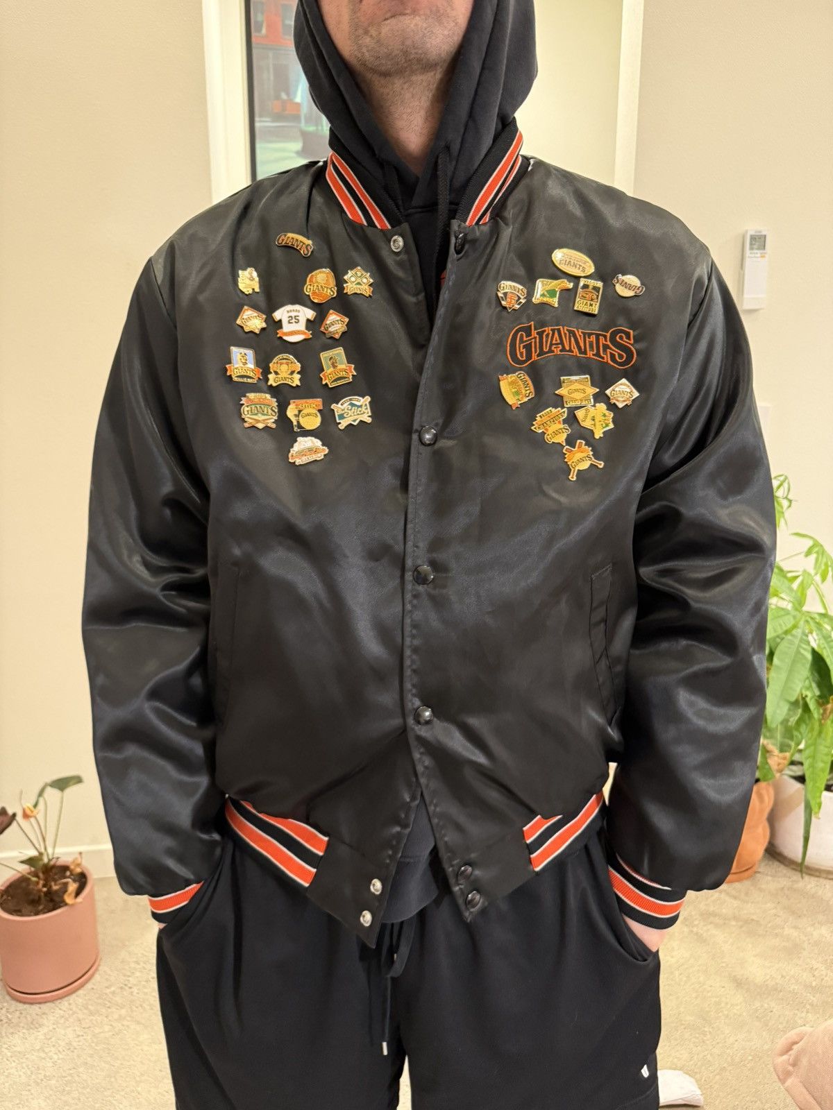 Swingster SF GIANTS VINTAGE COACH JACKET WITH VINTAGE PINS Size US L / EU 52-54 / 3 - 6 Thumbnail