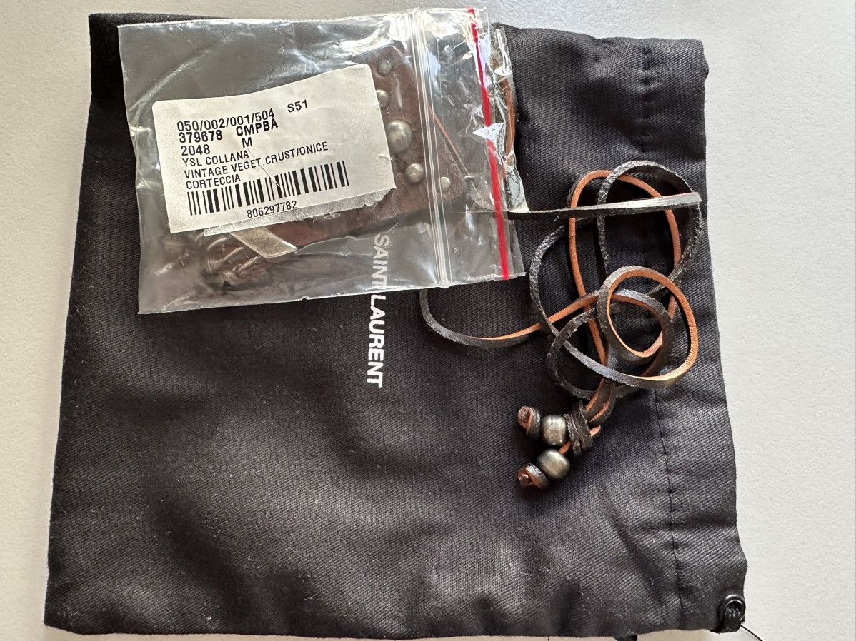 Saint Laurent Paris Saint Laurent ss15 psych rock leather/stone/metal necklace Size ONE SIZE - 2 Thumbnail