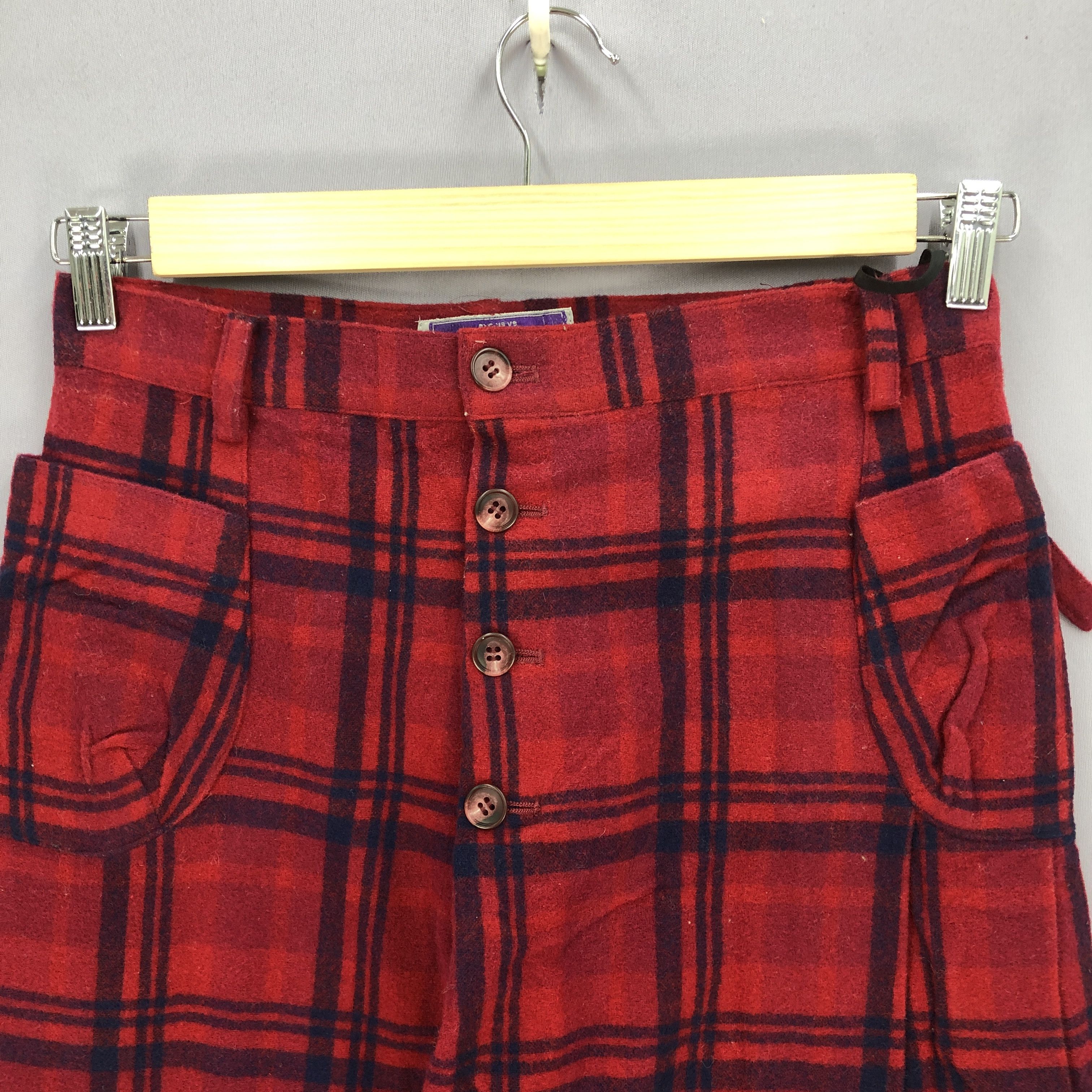 Japanese Brand × Vintage Vintage Wool Pants Seditionaries Punk Check Trousers Size 28" / US 6 / IT 42 - 5 Thumbnail