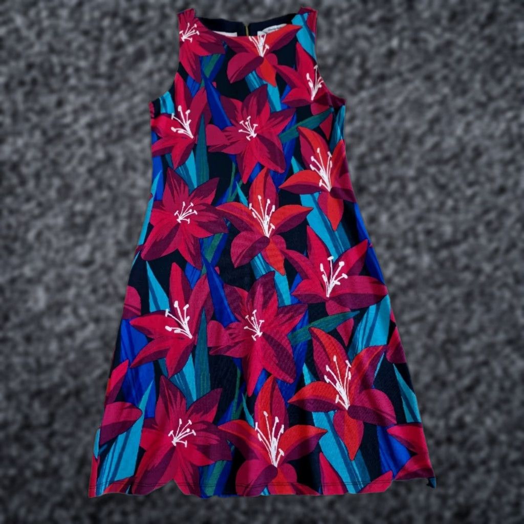 VINTAGE Tommy Bahama Women's Shift Dress S Multicolor Floral