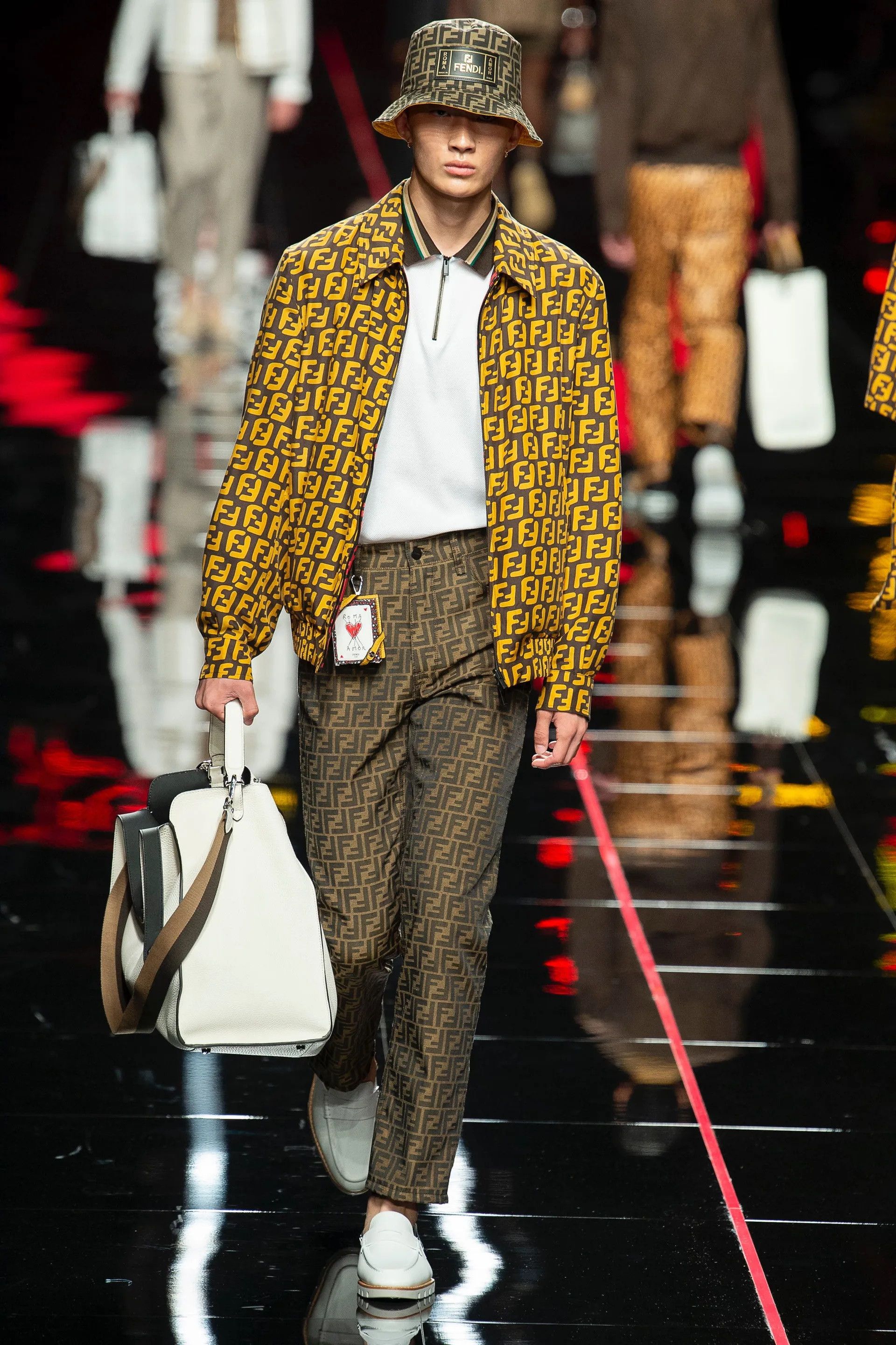 image of Fendi - S/s 19 - Reversible Zucca-Print Blouson, Men's (Size Small)