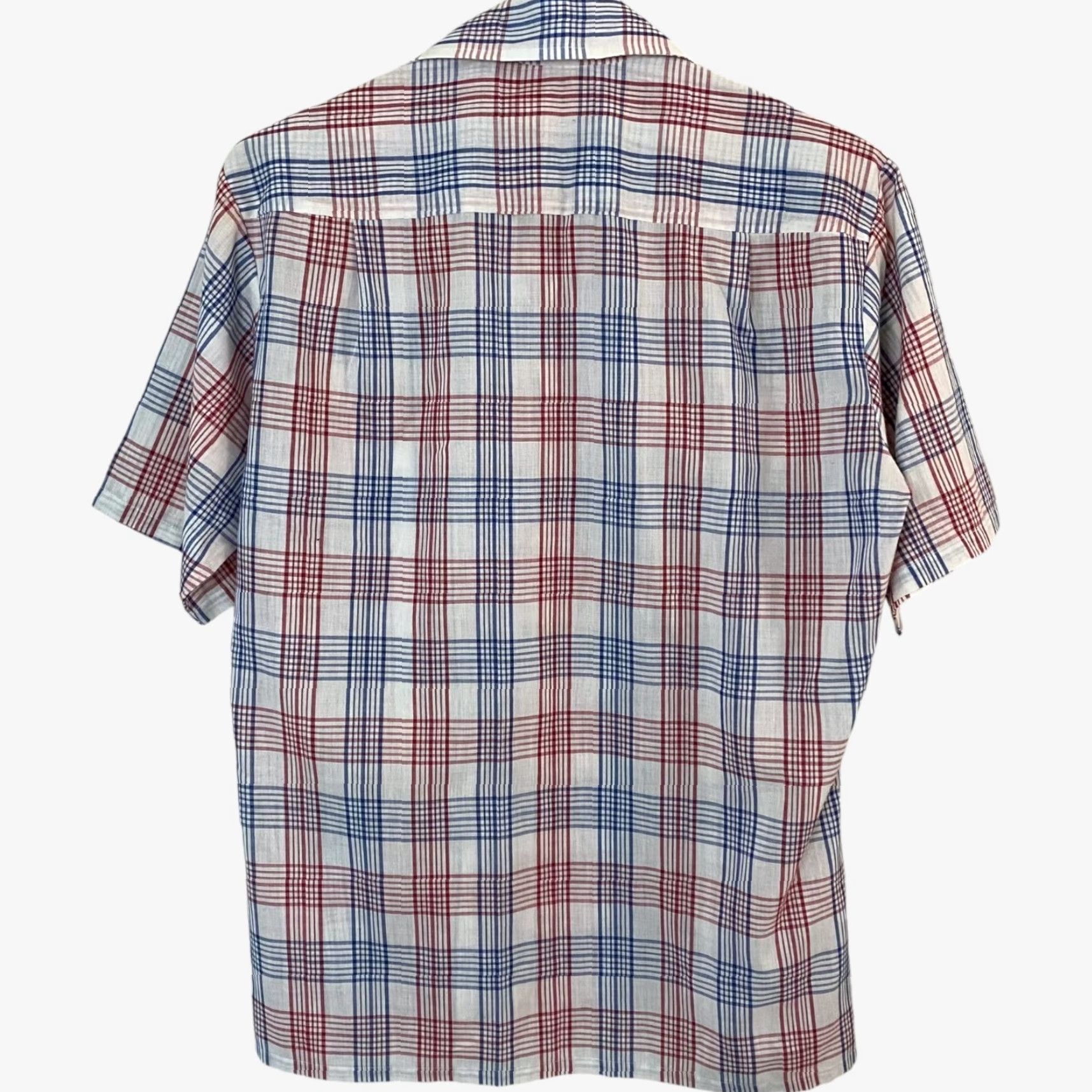 JCPenney VINTAGE JC Penney Plaid Sport Shirt Men's S White Short-Sleeve Button-Up 70s Classic Retro 70s Mens Small Short Sleeve Button-Up Size US S / EU 44-46 / 1 - 4 Thumbnail