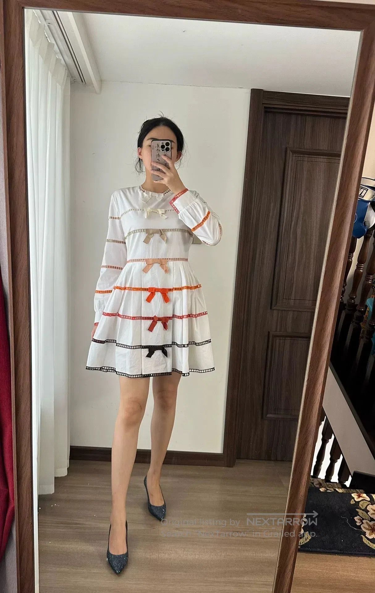 Fendi Fendi Embroidered Gradient Hem Dress. Size US M / EU 48-50 / 2 - 2 Thumbnail