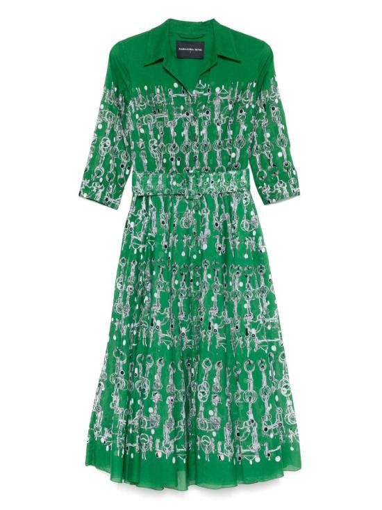 Samantha Sung SAMANTHA SUNG Women Short Skirts ASTERSHIRT HORSECHAINGREEN Green Size S / US 4 / IT 40 - 1 Thumbnail