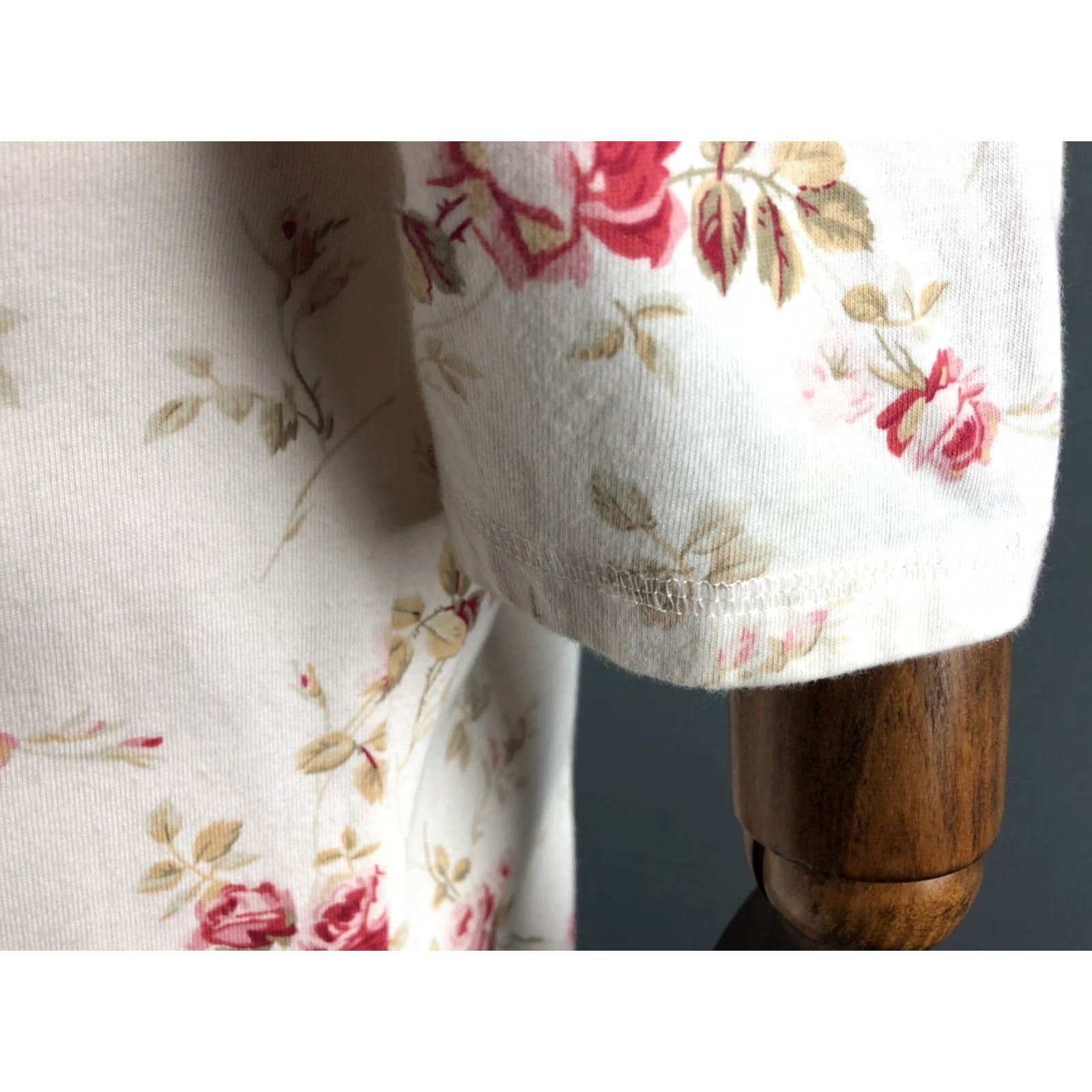 Laura Ashley Laura Ashley Women's Blouse Size M Ivory 100% Cotton Floral Short Sleeve Button-Up Top Casual Classic Shirt Womens Size M / US 6-8 / IT 42-44 - 6 Thumbnail
