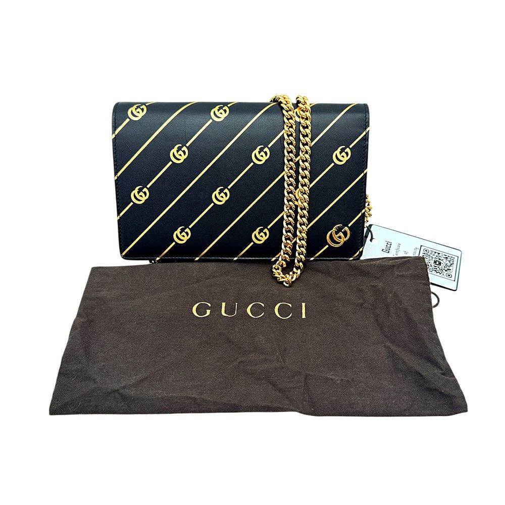 Gucci Gucci Women's Black and Gold Wallet-Purses Size ONE SIZE - 1 Thumbnail