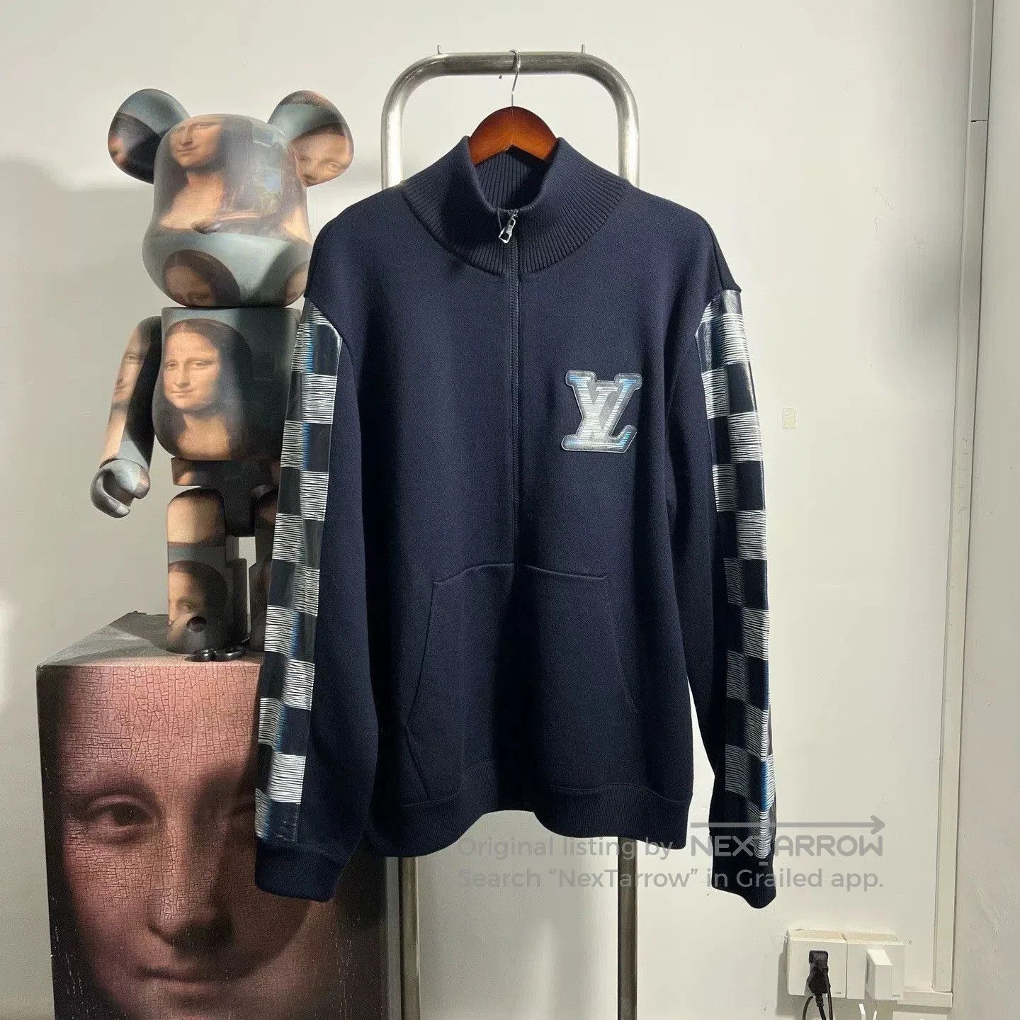 Louis Vuitton Louis Vuitton Knit Leather Trim Jacket. Size US XXL / EU 58 / 5 - 1 Thumbnail