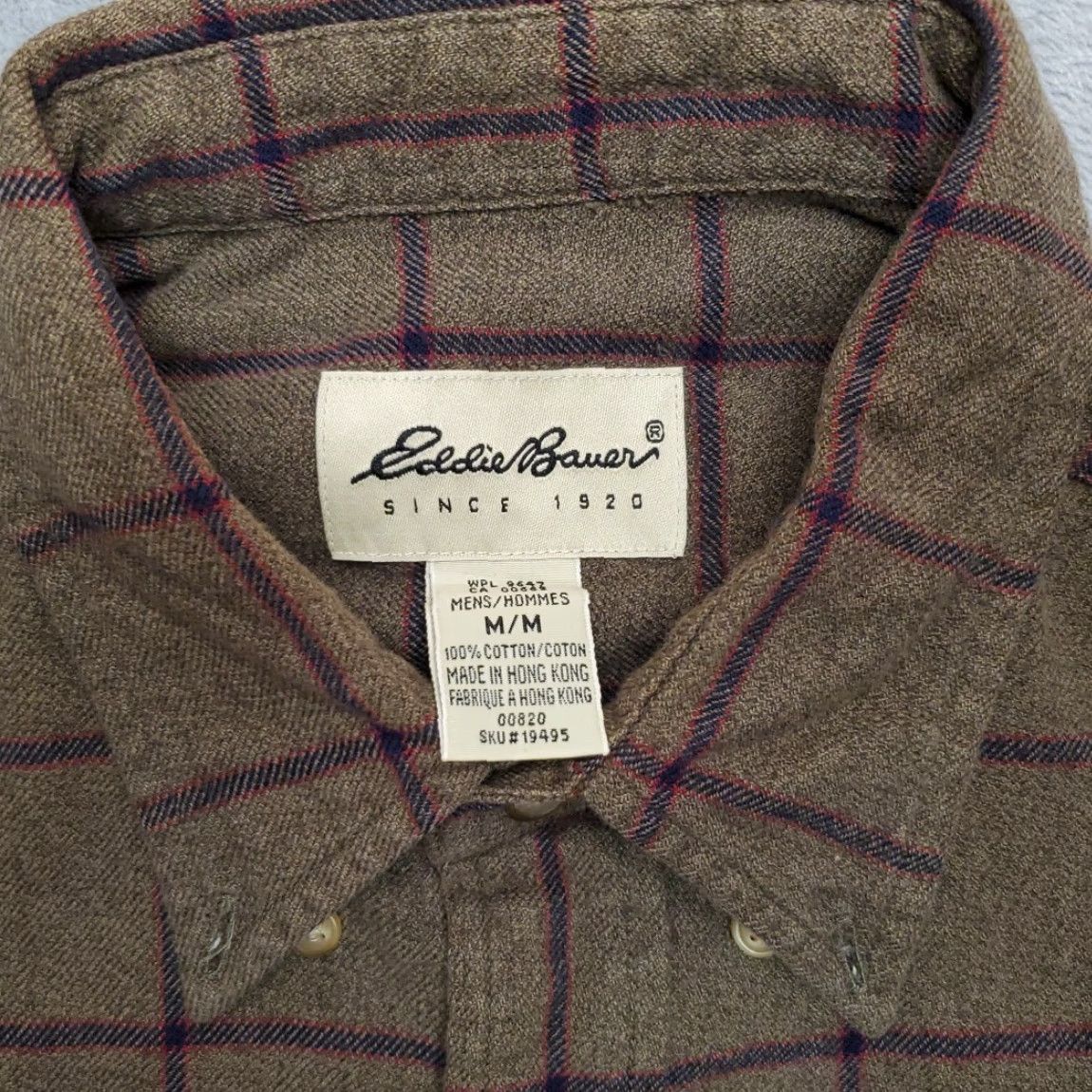 Eddie Bauer VINTAGE Eddie Bauer Shirt Mens M Green Plaid Outdoors Flannel Y2K Grunge Size US M / EU 48-50 / 2 - 2 Thumbnail