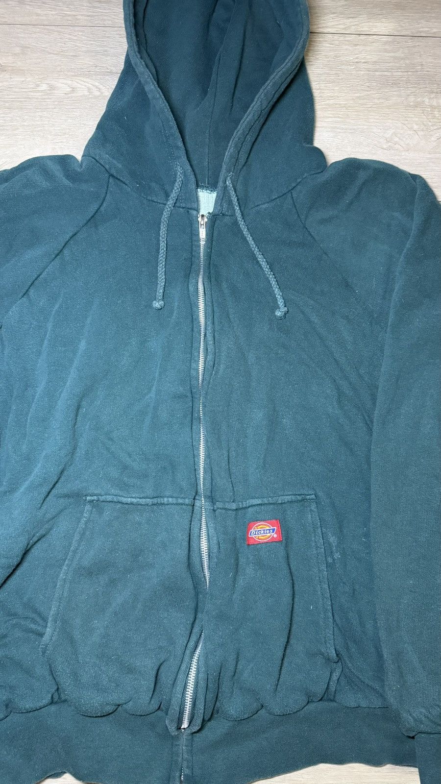 Dickies Vintage 1990s Dickies Thermal Lined Forrest Green Zip Up Size US L / EU 52-54 / 3 - 3 Thumbnail