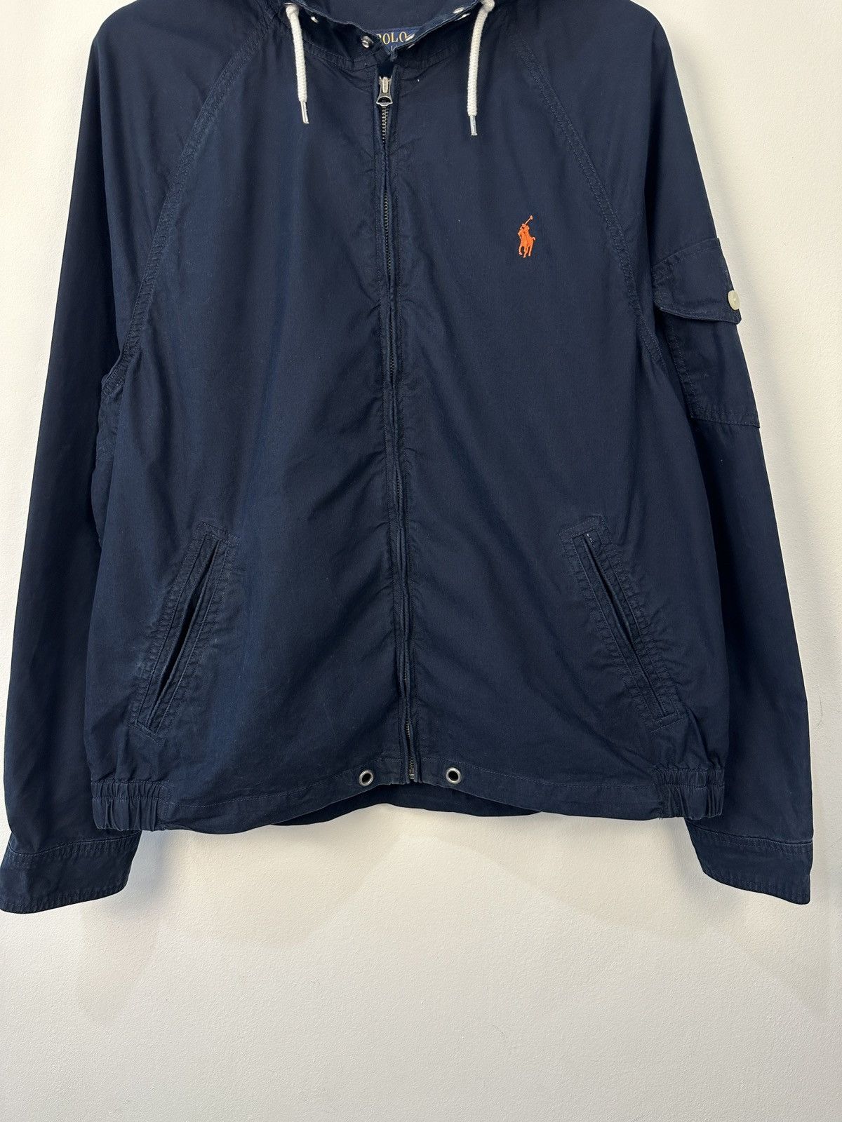 Polo Ralph Lauren Polo Ralph Lauren Hooded Windbreaker Jacket Navy Talon Zip Size US XL / EU 56 / 4 - 6 Thumbnail