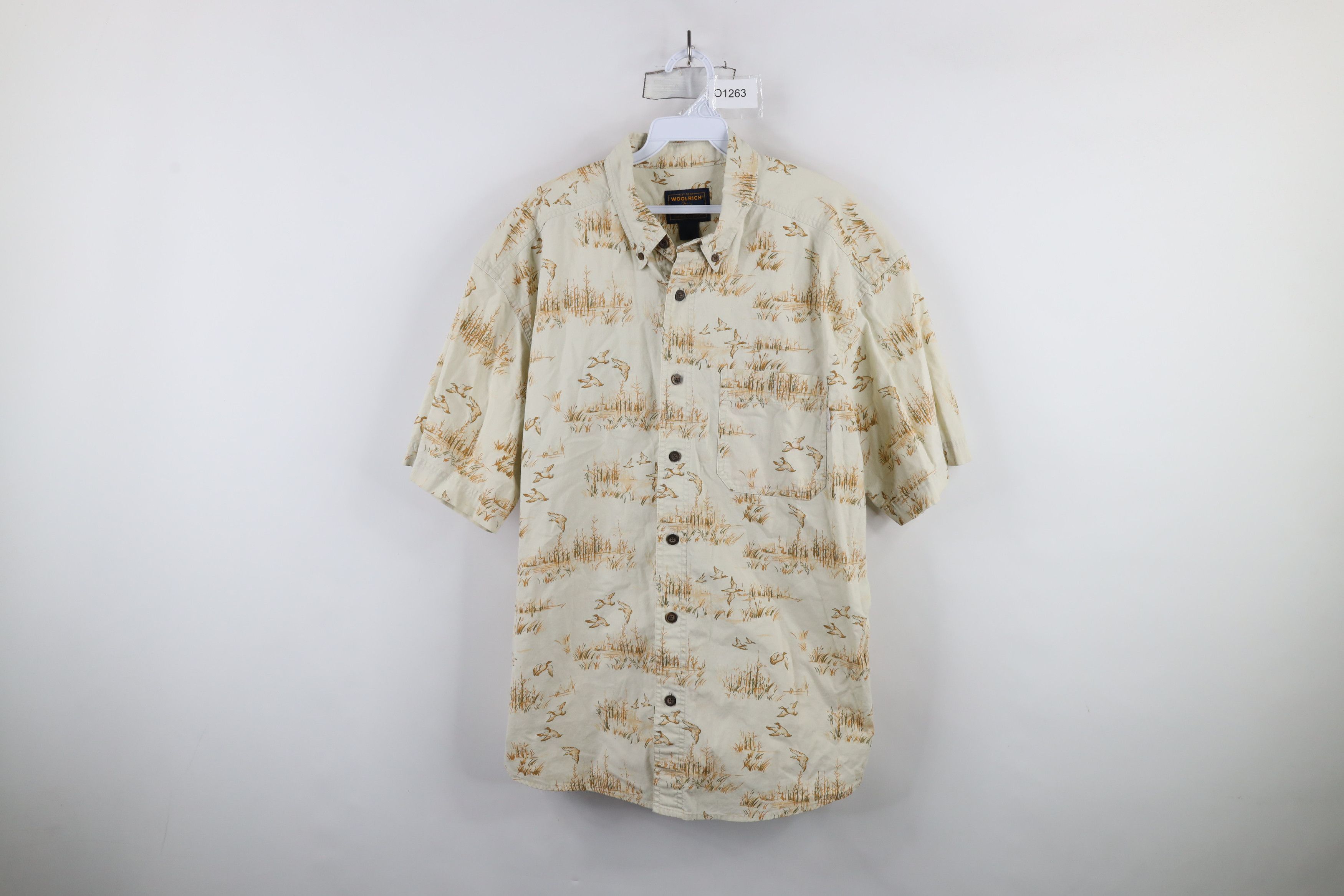 Vintage × Woolrich Woolen Mills Vintage 90s Woolrich Print Short Sleeve Button Down Shirt Size US L / EU 52-54 / 3 - 1 Thumbnail