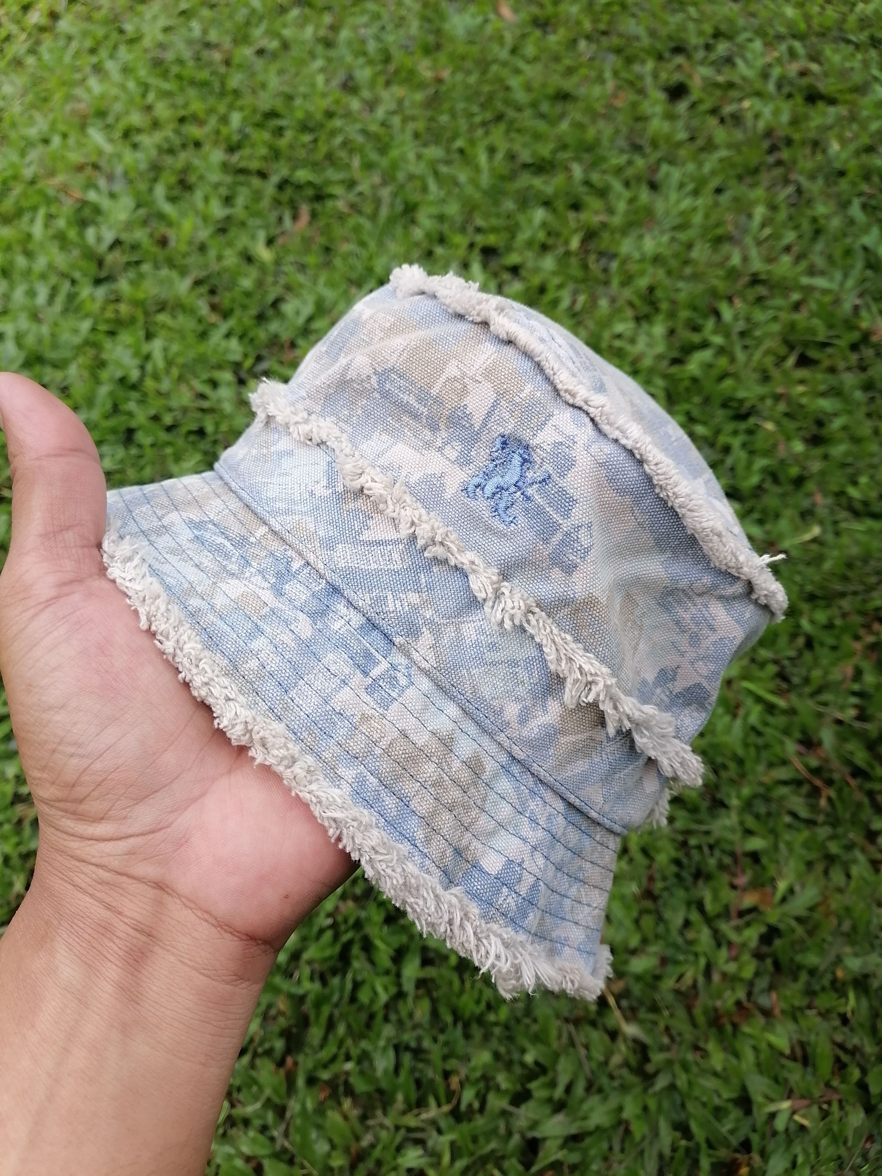 Japanese Brand × R.Newbold R. Newbold Hagi Design Denim Bucket Hats Size ONE SIZE - 1 Thumbnail