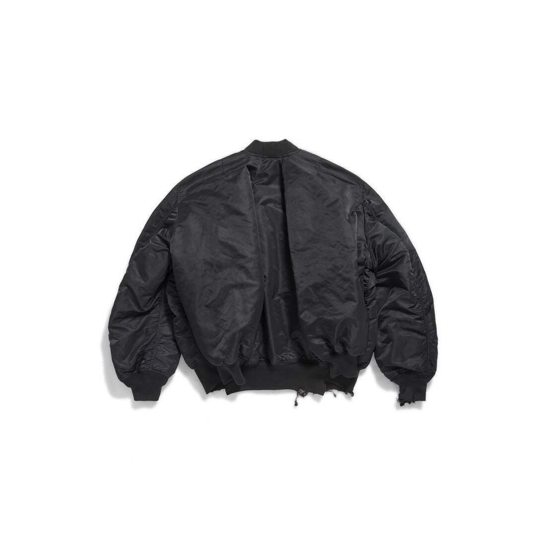 Balenciaga o1mt1gz0125 Double Sleeve Bomber in Black Size US M / EU 48-50 / 2 - 2 Thumbnail