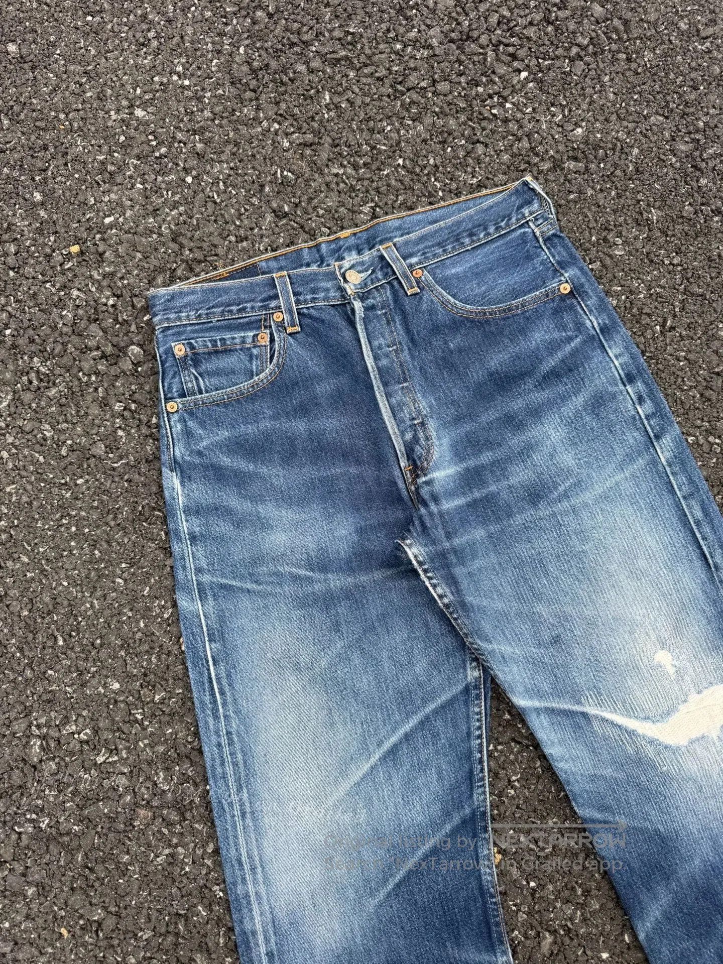 Vintage Vintage Levis 501 90s American Made. Size US 32 / EU 48 - 2 Thumbnail