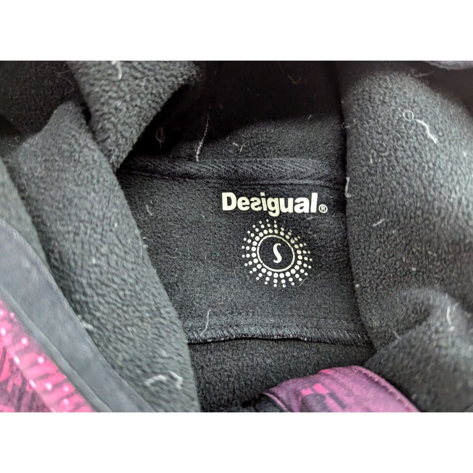 Desigual Desigual Floral Softshell Jacket Womens Size L Purple Full Zip Hooded Outdoor Size L / US 10 / IT 46 - 3 Thumbnail
