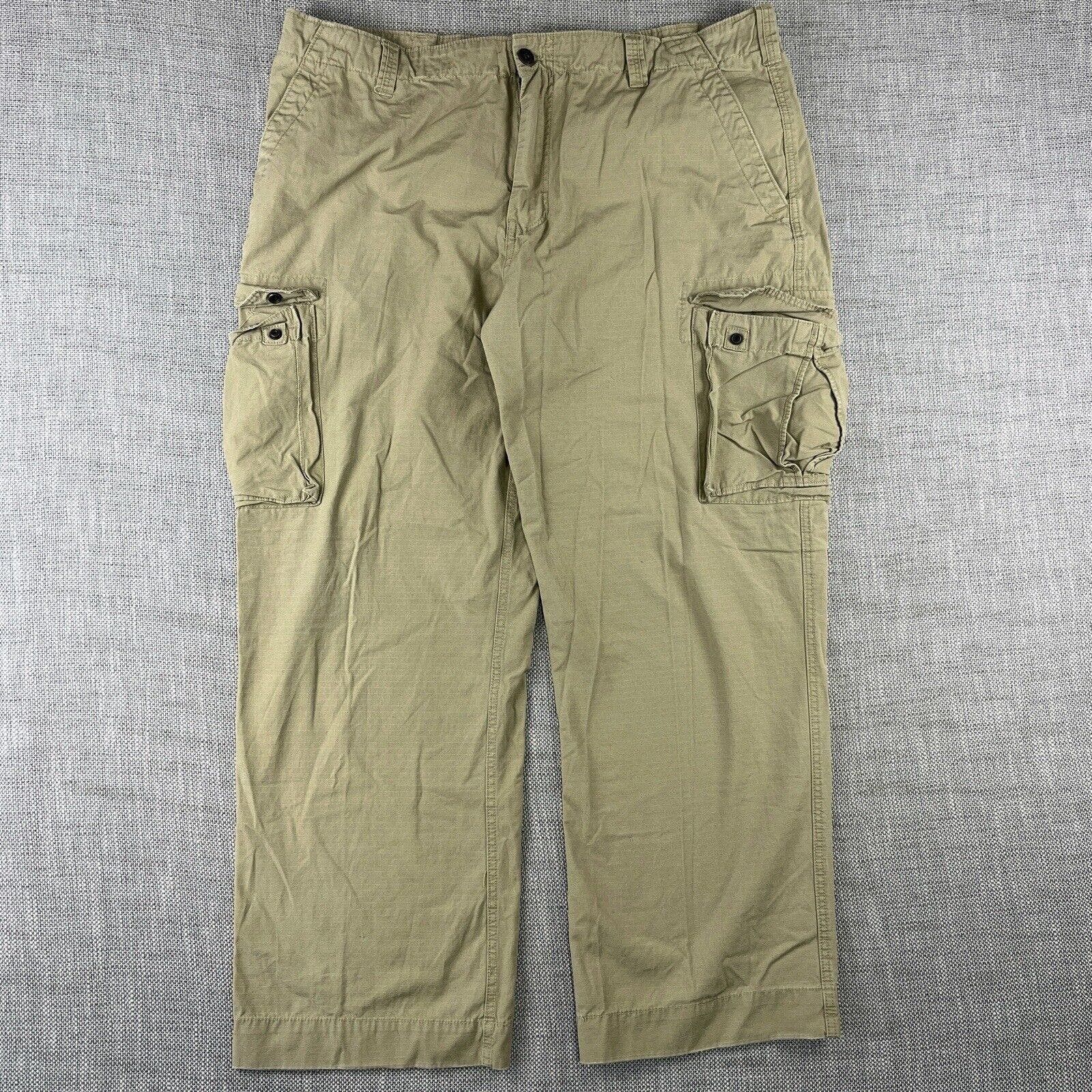 Y2K Vintage No Boundaries Green Cargo Pants size 13 31” waist