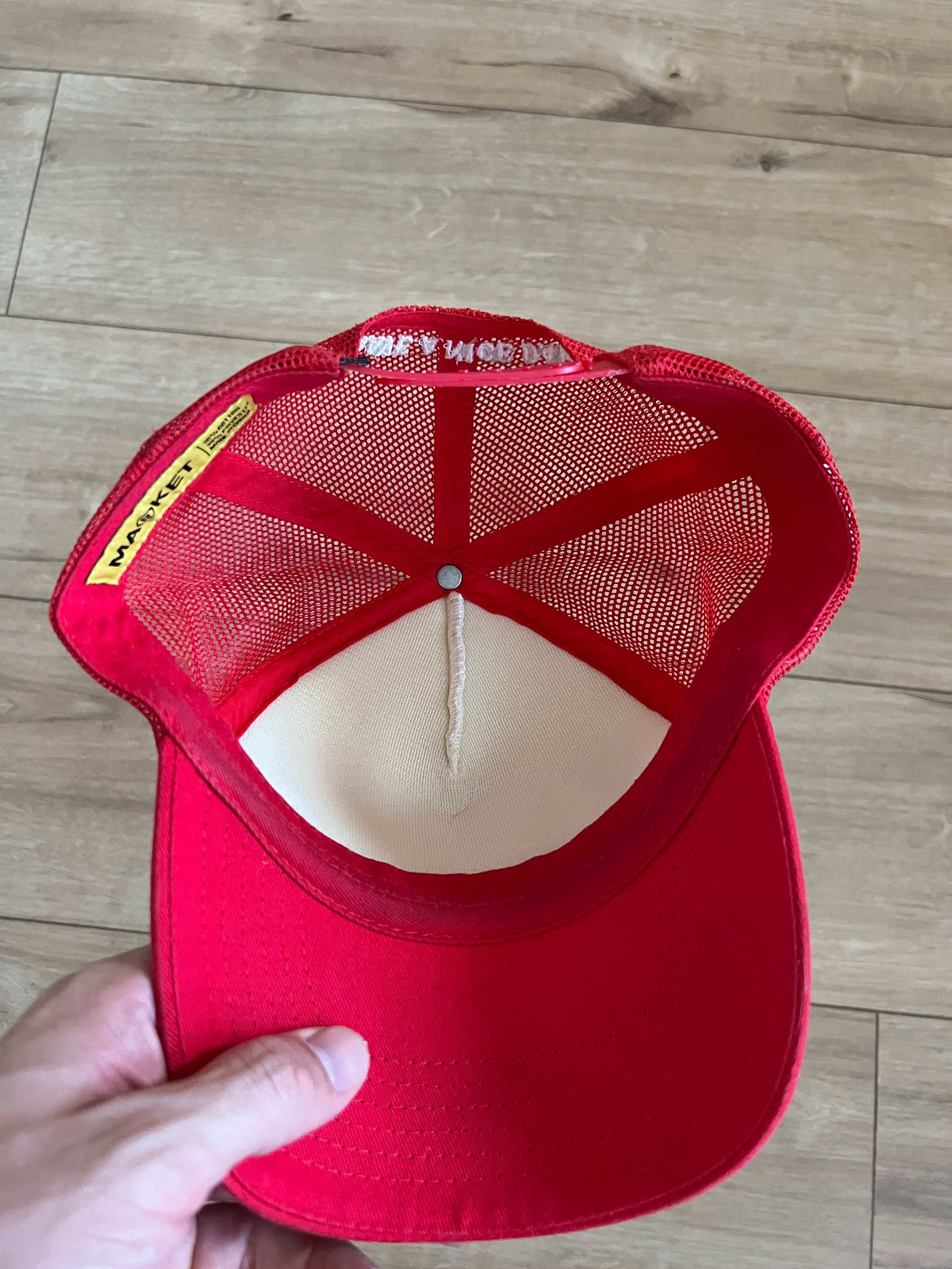 Market Market Red Rhinestone Mesh Trucker Hat – OS Size ONE SIZE - 4 Thumbnail