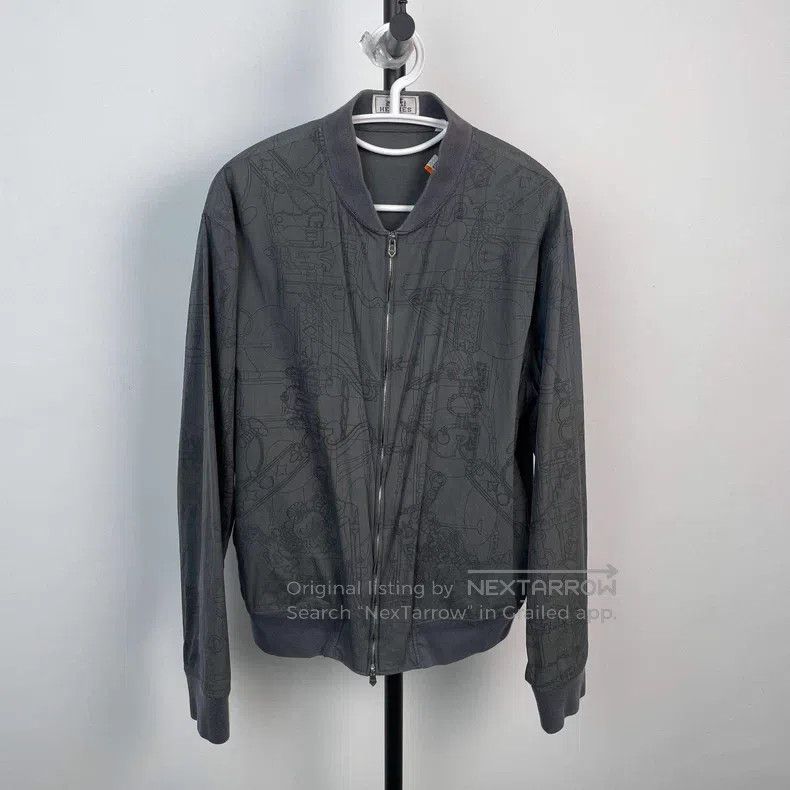 Hermes size 41 Patterned Secondhand Blue Jacket