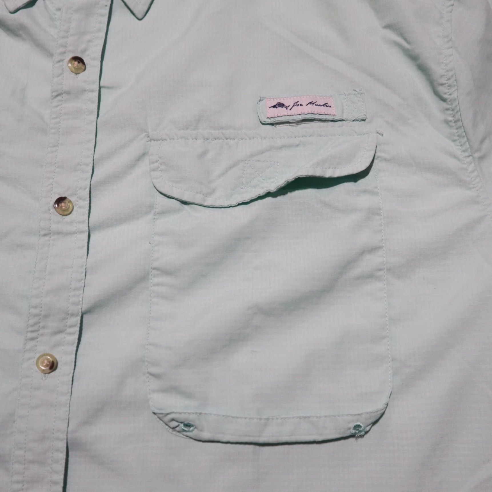 Vintage Joe Marlin Shirt Adult XL Blue Short Sleeve Button-Up Size US XL / EU 56 / 4 - 4 Thumbnail