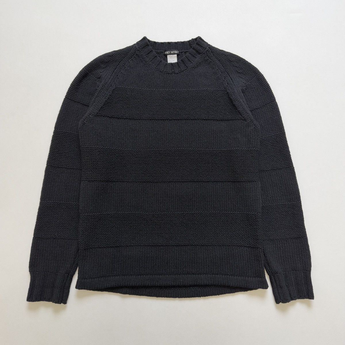 Issey Miyake Black ‘3D Patterned Stripe’ Wool Sweater Size US L / EU 52-54 / 3 - 21 Thumbnail