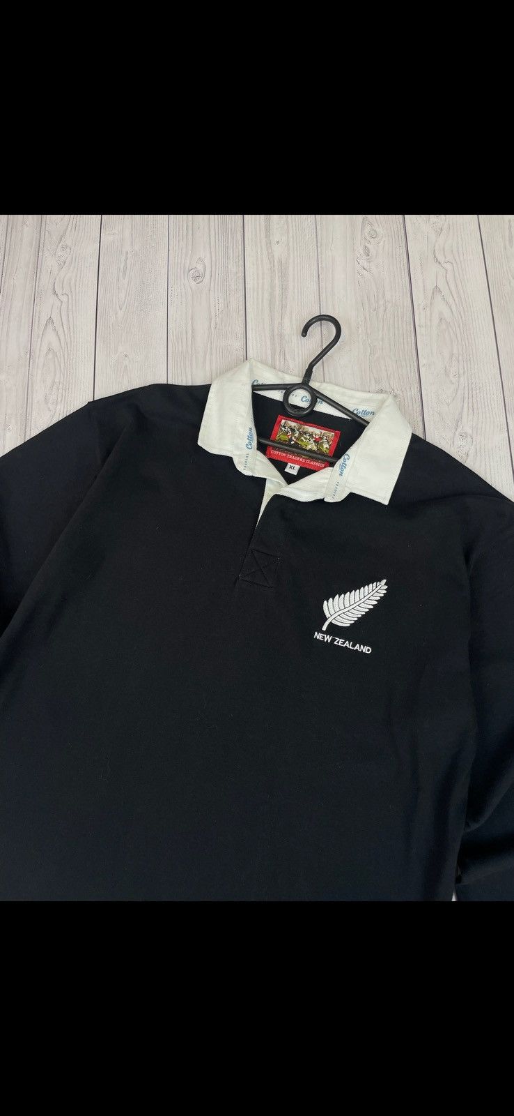 Vintage Vintage New Zealand rugby jersey size XL black long sleeve Size US XL / EU 56 / 4 - 2 Thumbnail