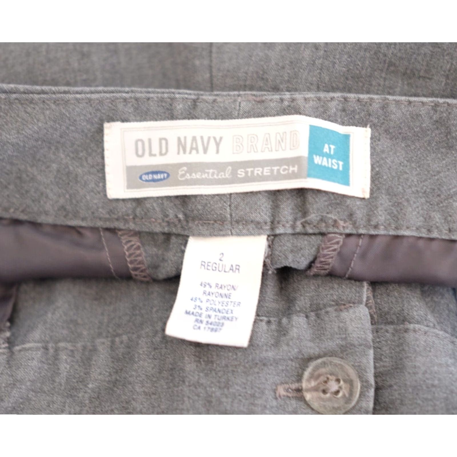 Old Navy Old Navy At Waist Esssential Stretch Straight Grey Dress Pants Women's 2 #H5-22 Size 26" / US 2 / IT 38 - 8 Thumbnail