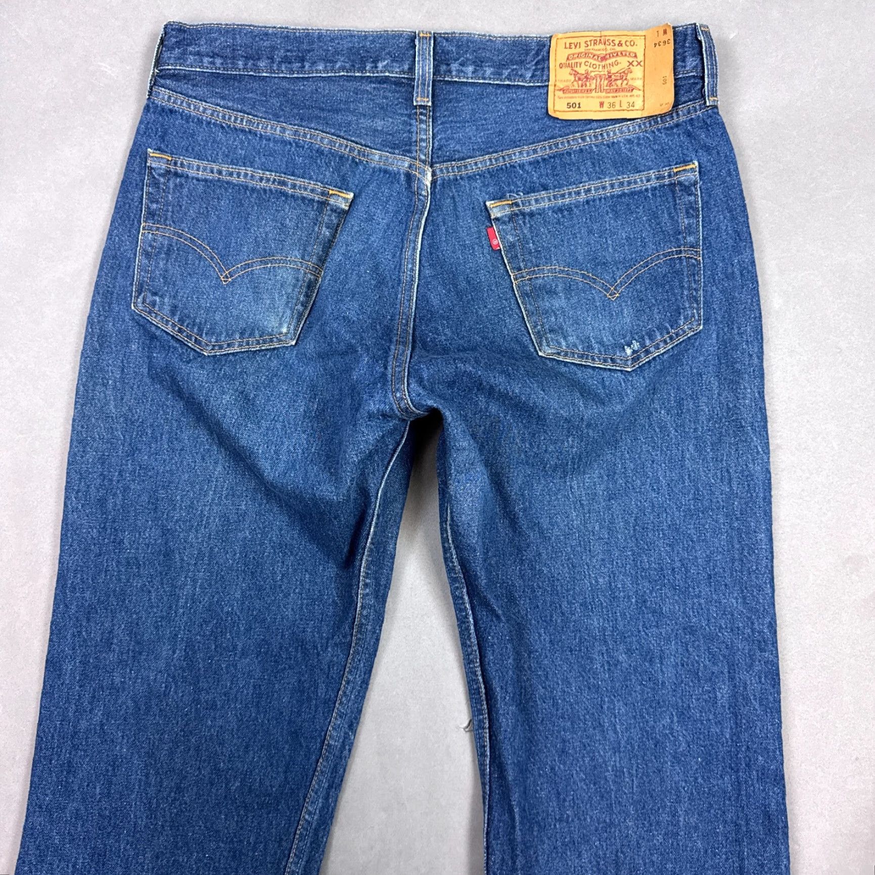 Levi's VINTAGE Levi's 501 Jeans Mens 36x34 Blue 90s Made USA Distressed Jeans Size US 36 / EU 52 - 7 Thumbnail
