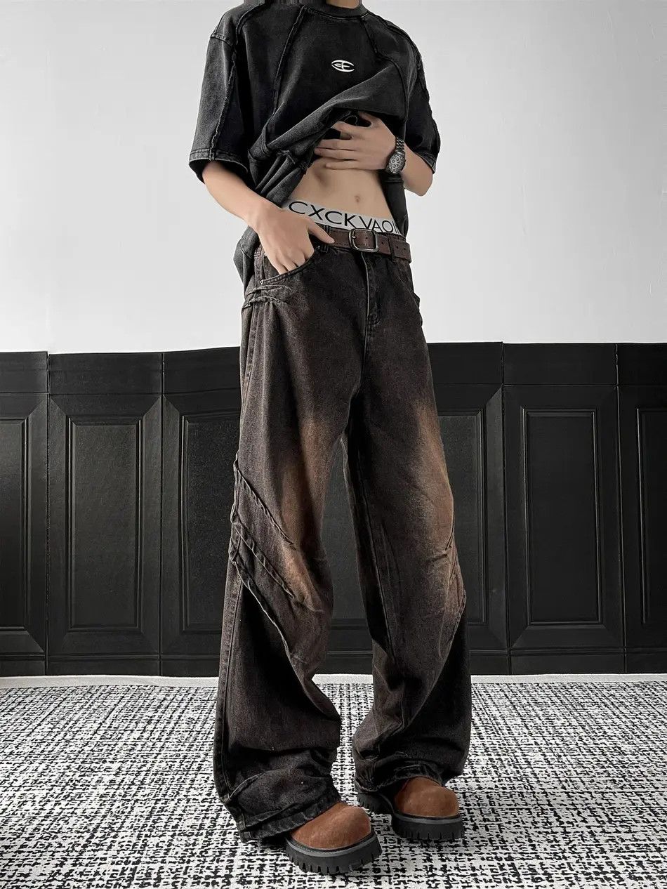 Japanese Brand × Jean Retro hip-hop loose wide leg jeans Size US 32 / EU 48 - 4 Thumbnail