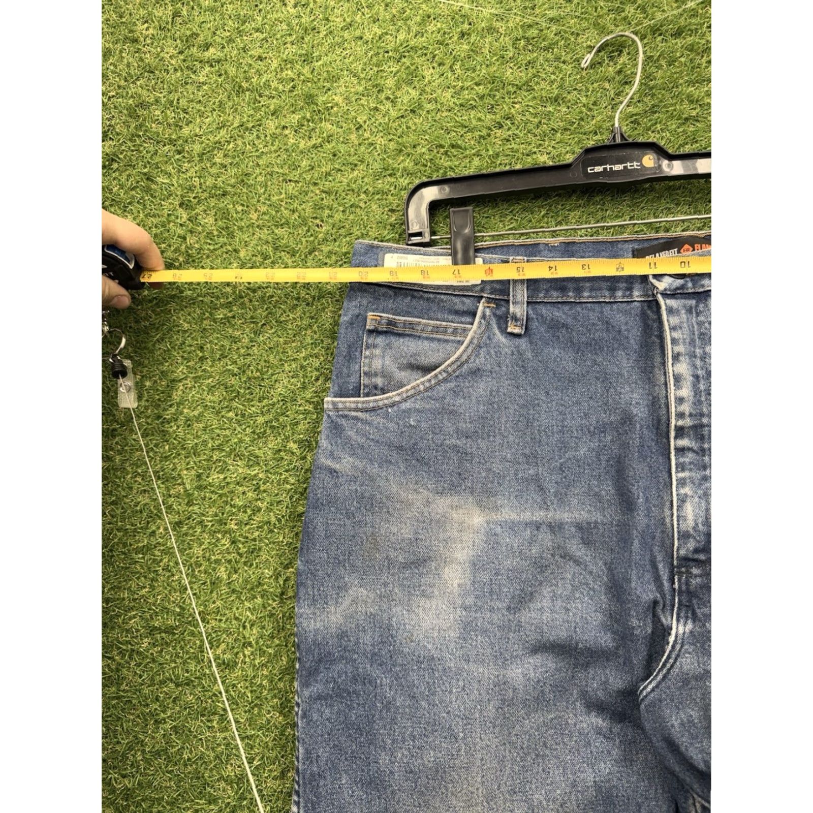 Wrangler Wrangler Jeans Mens 40x34 Riggs Blue Medium Wash Denim Work Wear Streetwear Size US 40 / EU 56 - 3 Thumbnail