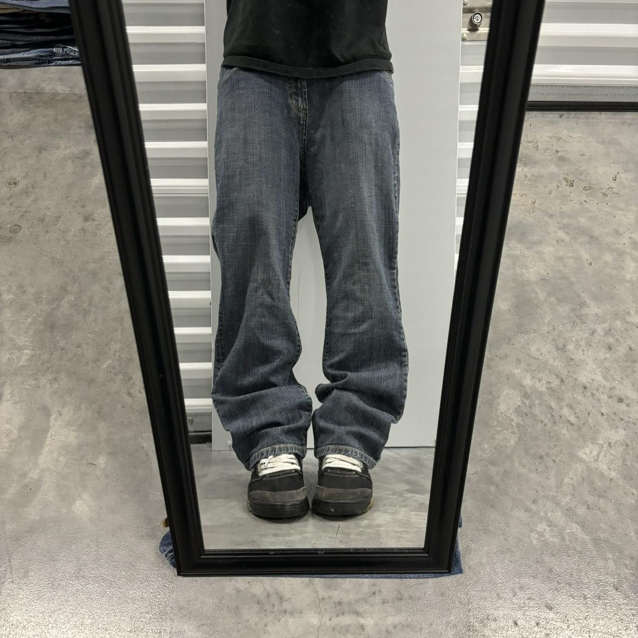 Japanese Brand × Vintage Crazy Vintage Y2K/2000s Grunge Dark Wash Denim Jeans! Size US 29 - 1 Thumbnail