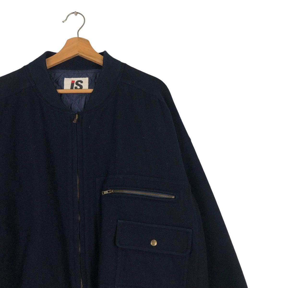 Issey Miyake 🔥VINTAGE ISSEY MIYAKE I.S. CARE LABELS WOOL BOMBER JACKET Size US L / EU 52-54 / 3 - 8 Thumbnail