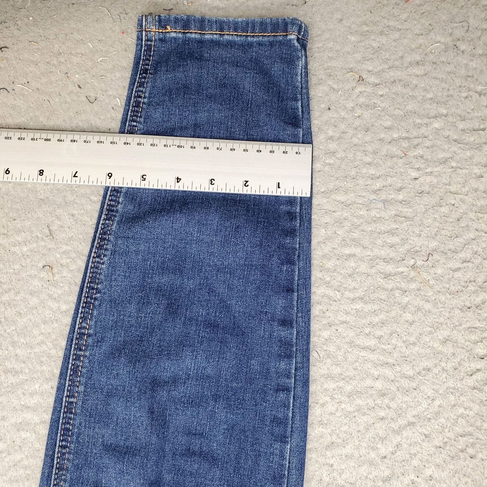 Vintage ELOQUII Skinny Jeans Womens 18 Blue Denim Stretch Distressed 5-Pocket Jeans Size 40" / US 18 - 5 Thumbnail