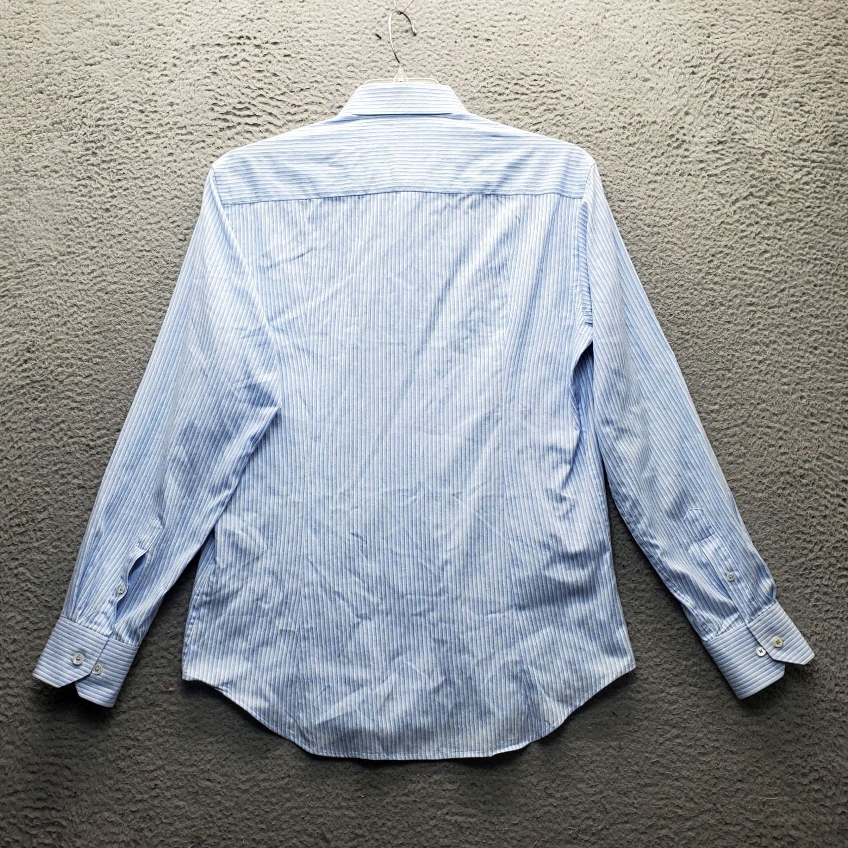 BUGATCHI Bugatchi Uomo Shirt Mens M Multi Striped Shaped Fit Long Sleeve Collar Button Up Size US M / EU 48-50 / 2 - 2 Thumbnail