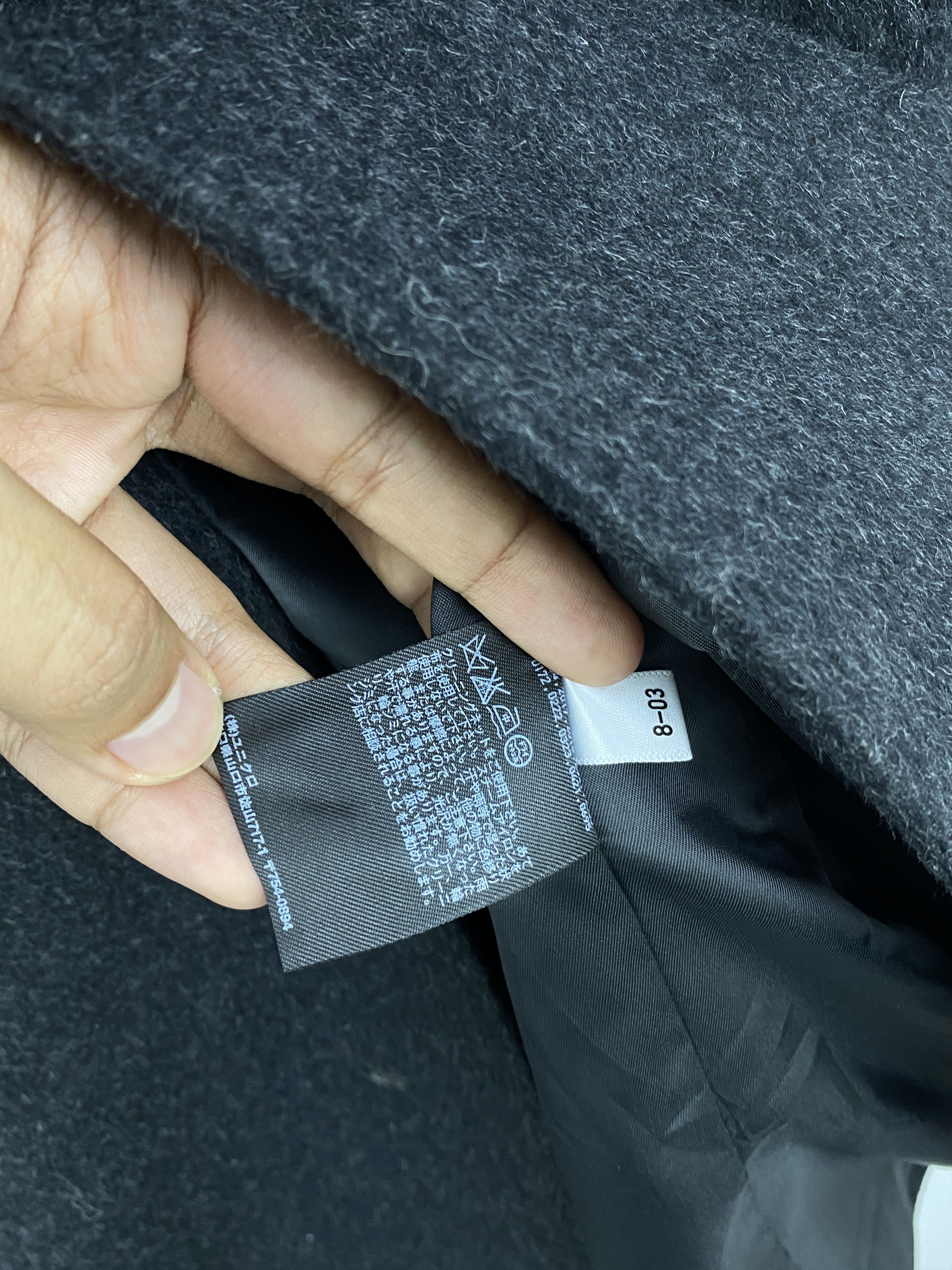 Japanese Brand Vintage Uniqlo Wool Cashmere Black Long Jacket JA0052 Size US L / EU 52-54 / 3 - 6 Thumbnail