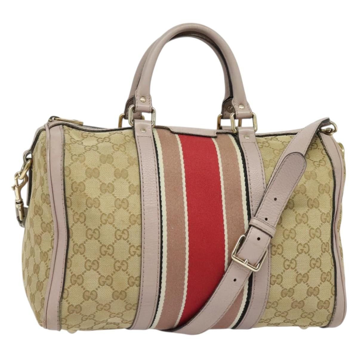 Gucci GUCCI GG Canvas Sherry Line Hand Bag Beige Gold Size ONE SIZE - 1 Thumbnail
