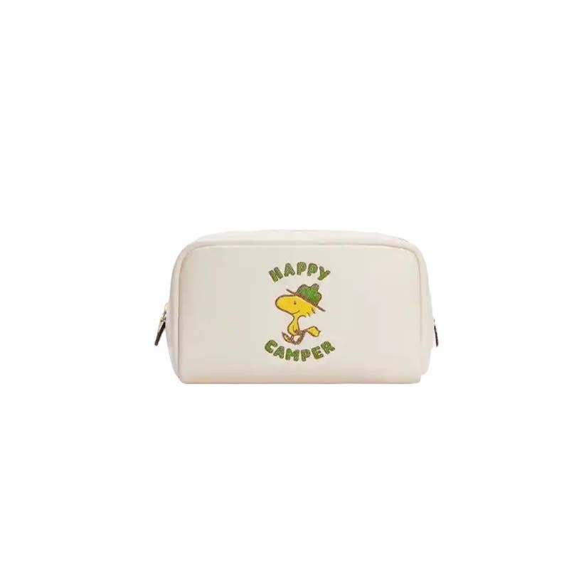Coach x Peanuts Small Boxy Cosmetic Case w/ Woodstock new